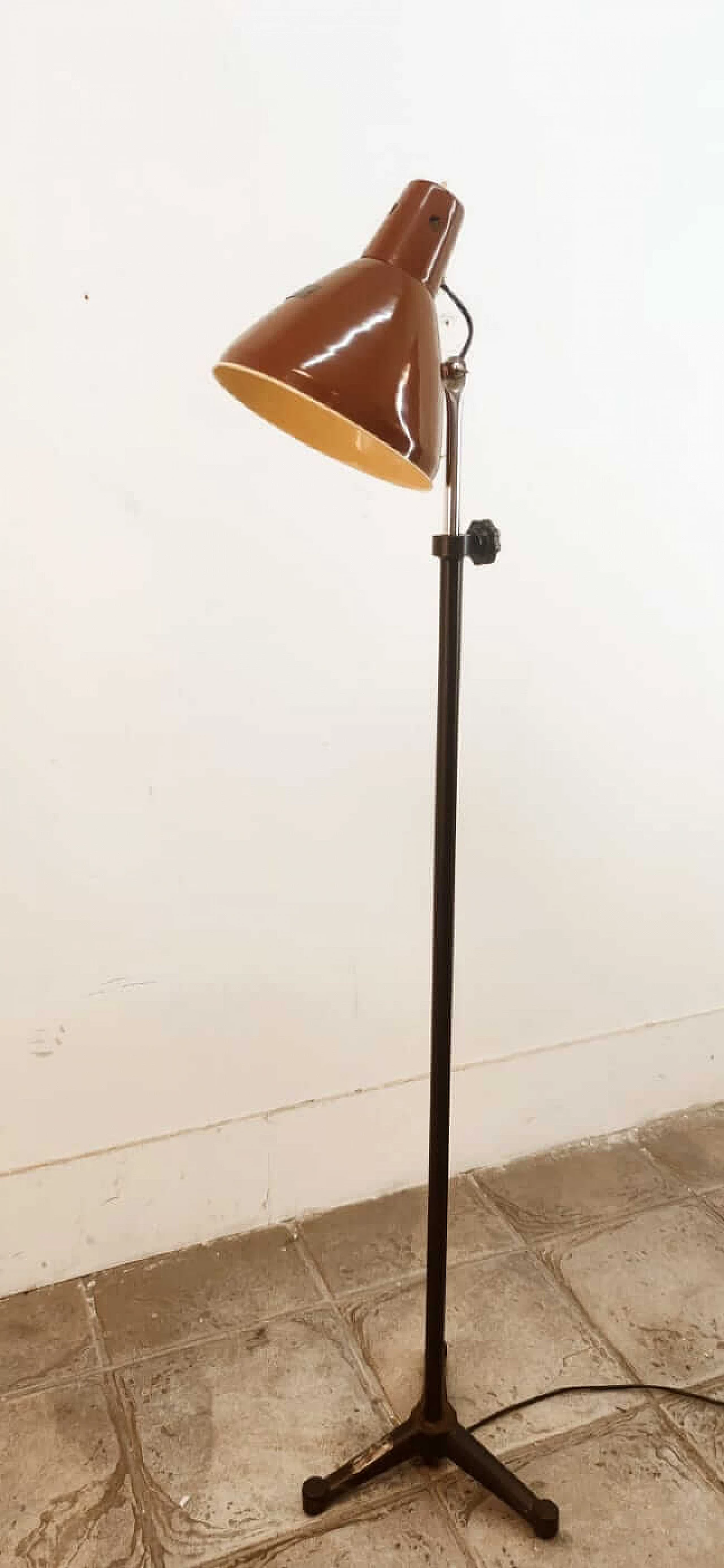 Brown metal floor lamp by Ing. S. Marcucci, 1950s 16
