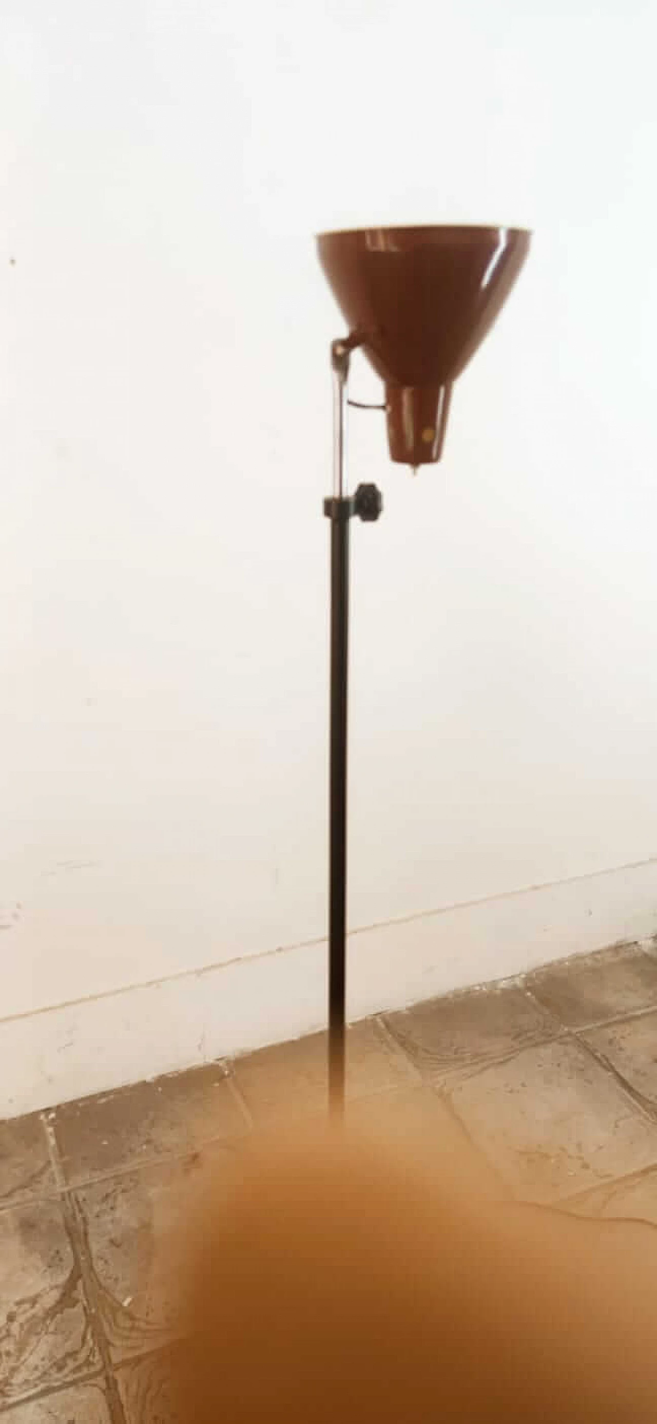 Lampada da terra in metallo marrone di Ing. S. Marcucci, anni '50 18