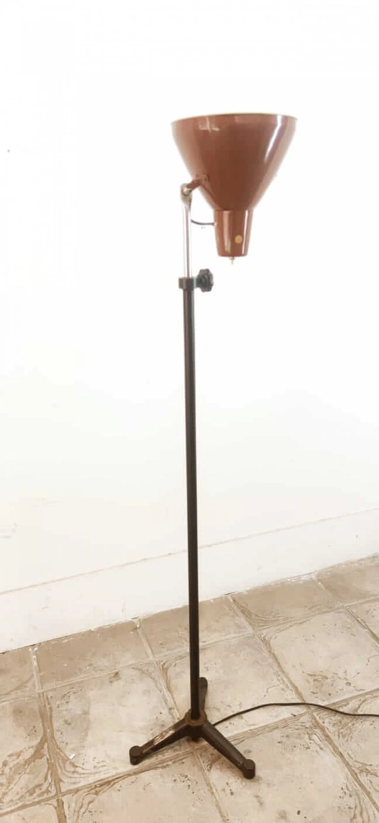 Brown metal floor lamp by Ing. S. Marcucci, 1950s 19