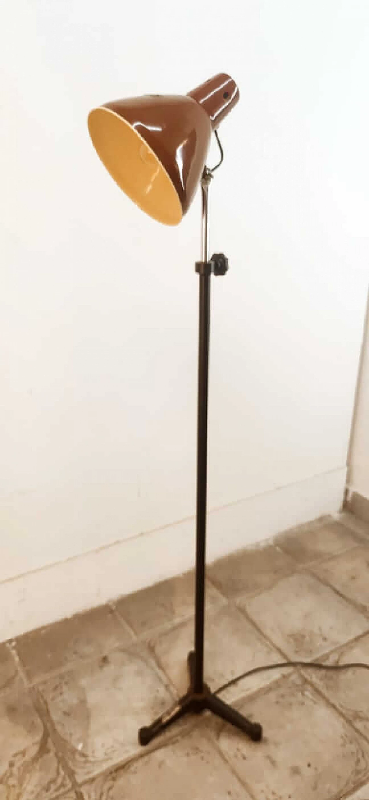 Brown metal floor lamp by Ing. S. Marcucci, 1950s 20