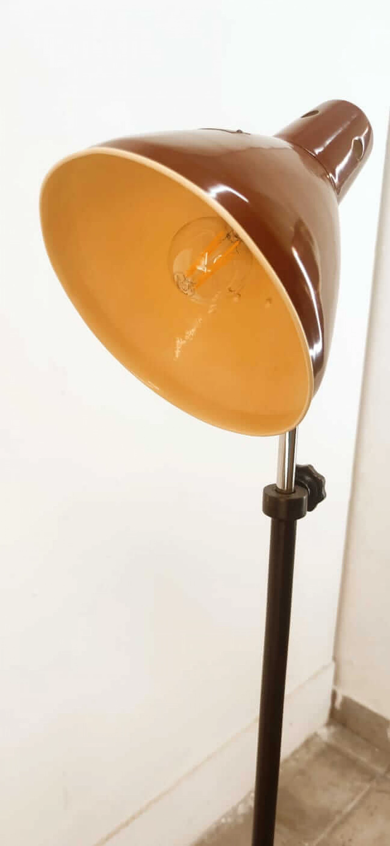 Brown metal floor lamp by Ing. S. Marcucci, 1950s 21
