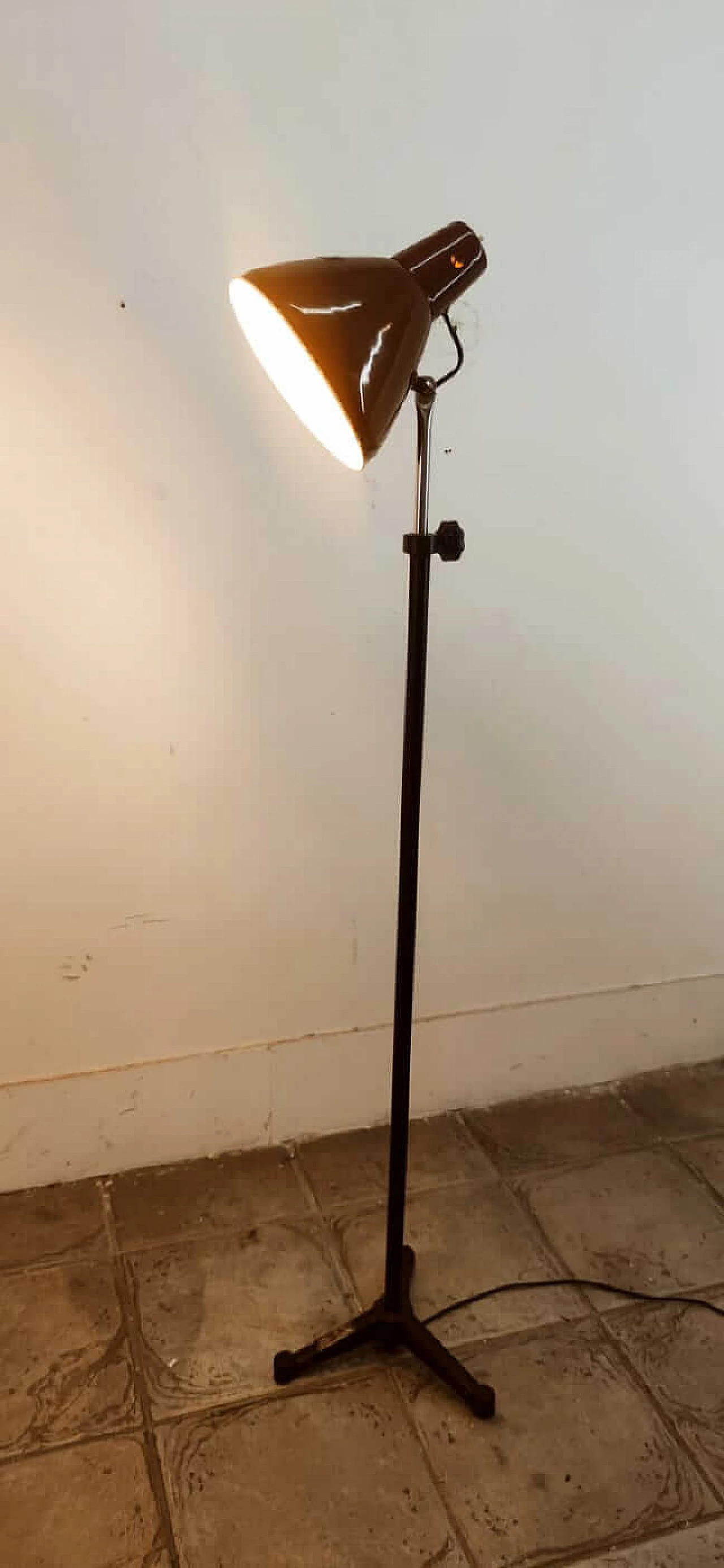 Brown metal floor lamp by Ing. S. Marcucci, 1950s 22