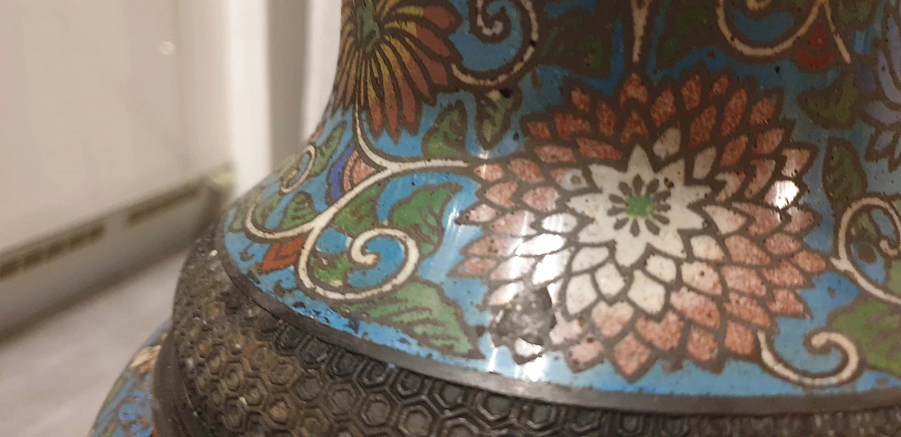 Inlaid and enamelled brass candlestick, 19th century 8