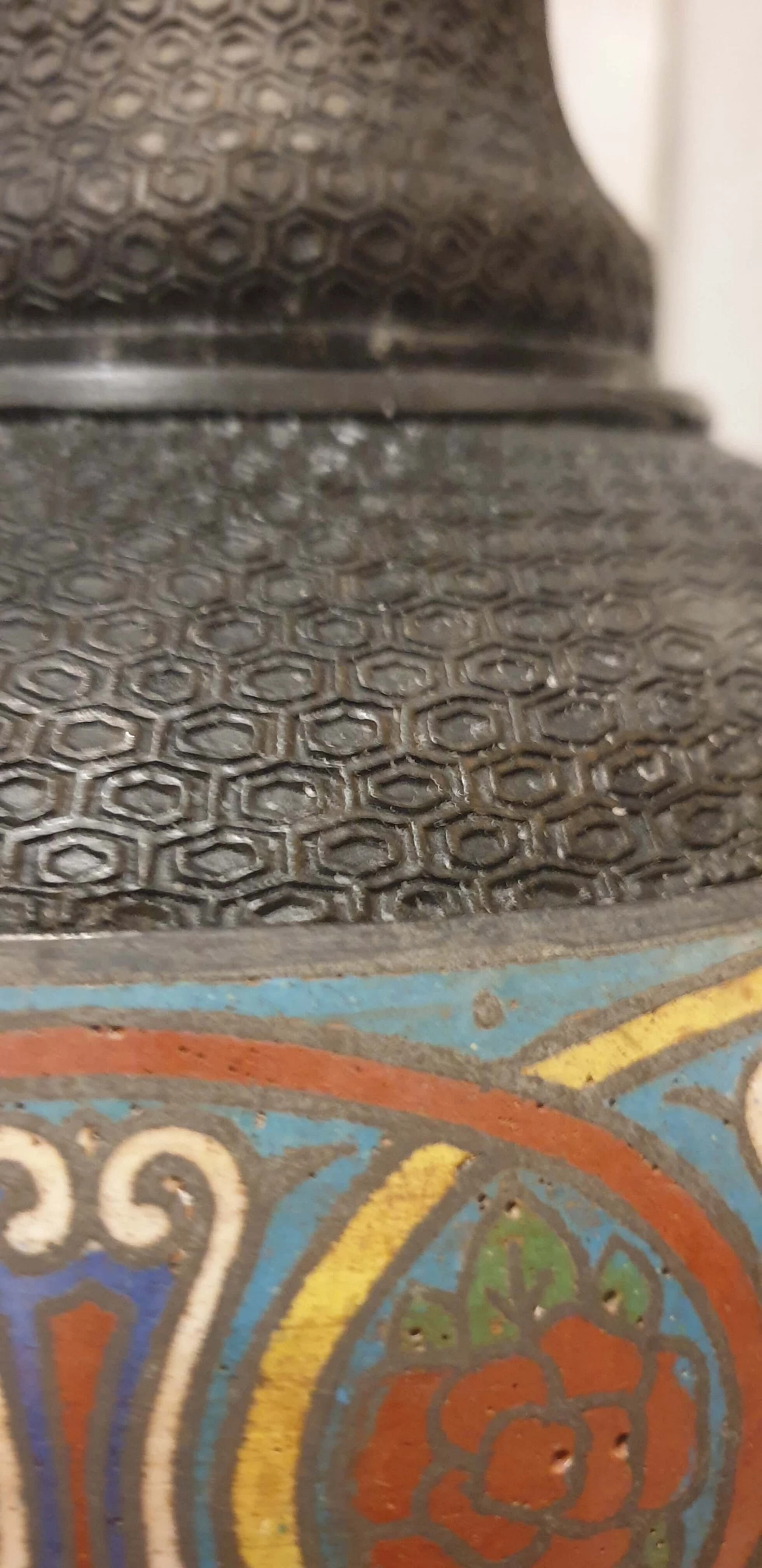 Inlaid and enamelled brass candlestick, 19th century 11