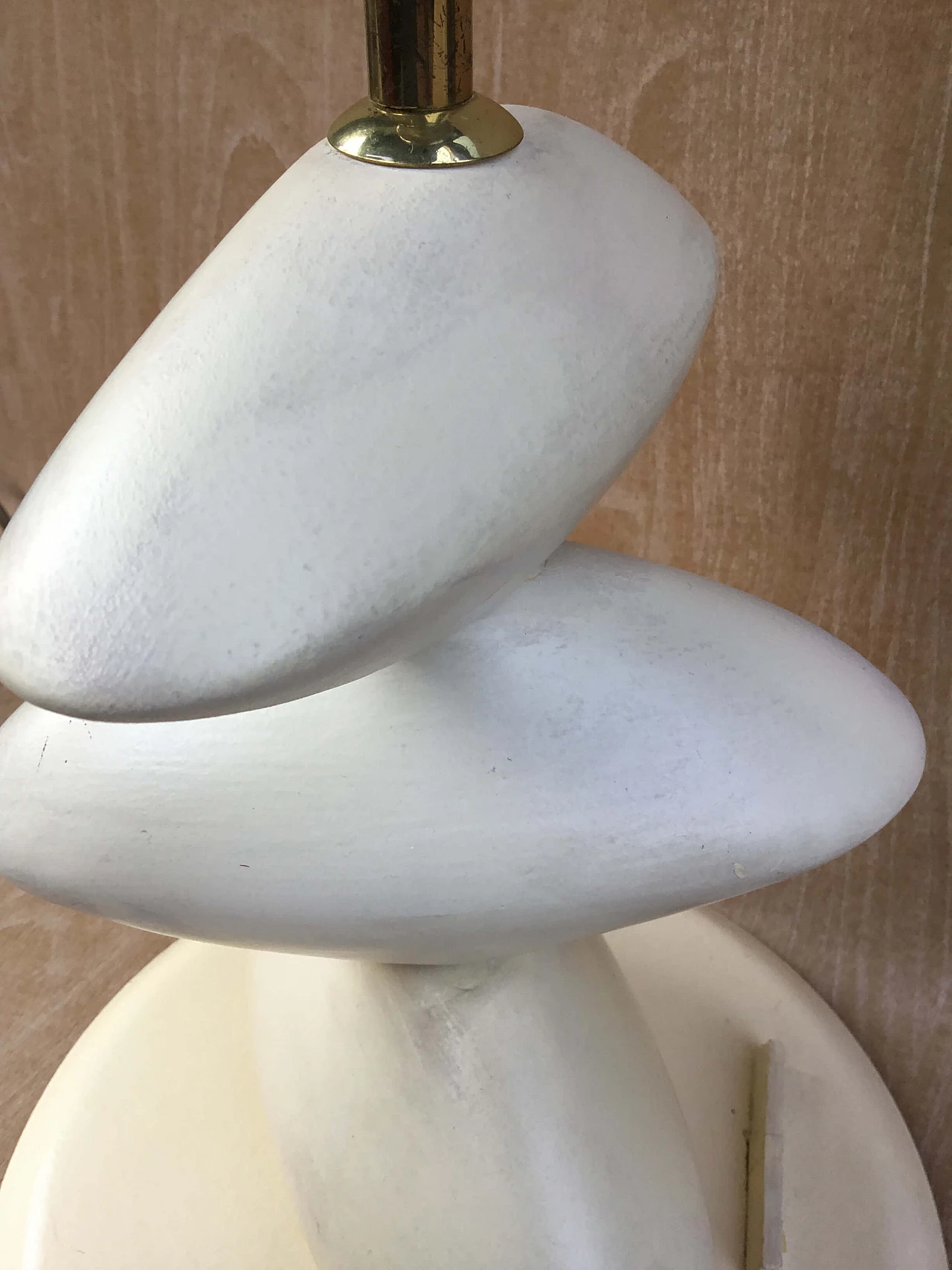 Lampada da tavolo in ferro avorio di L. Drummer, anni '70 8