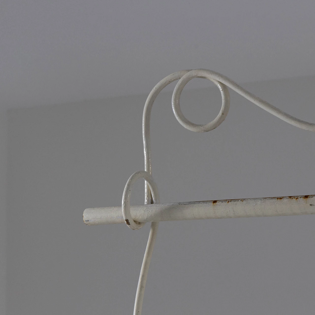 White painted iron coat rack, 1950s 2
