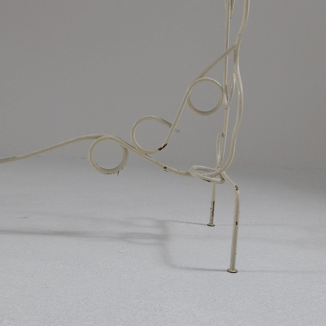 White painted iron coat rack, 1950s 3