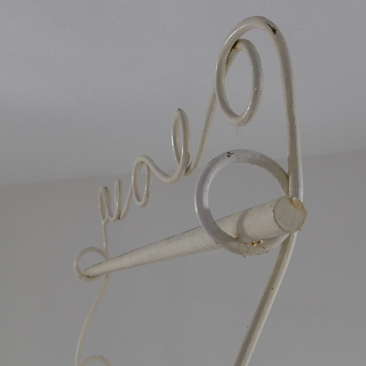White painted iron coat rack, 1950s 7