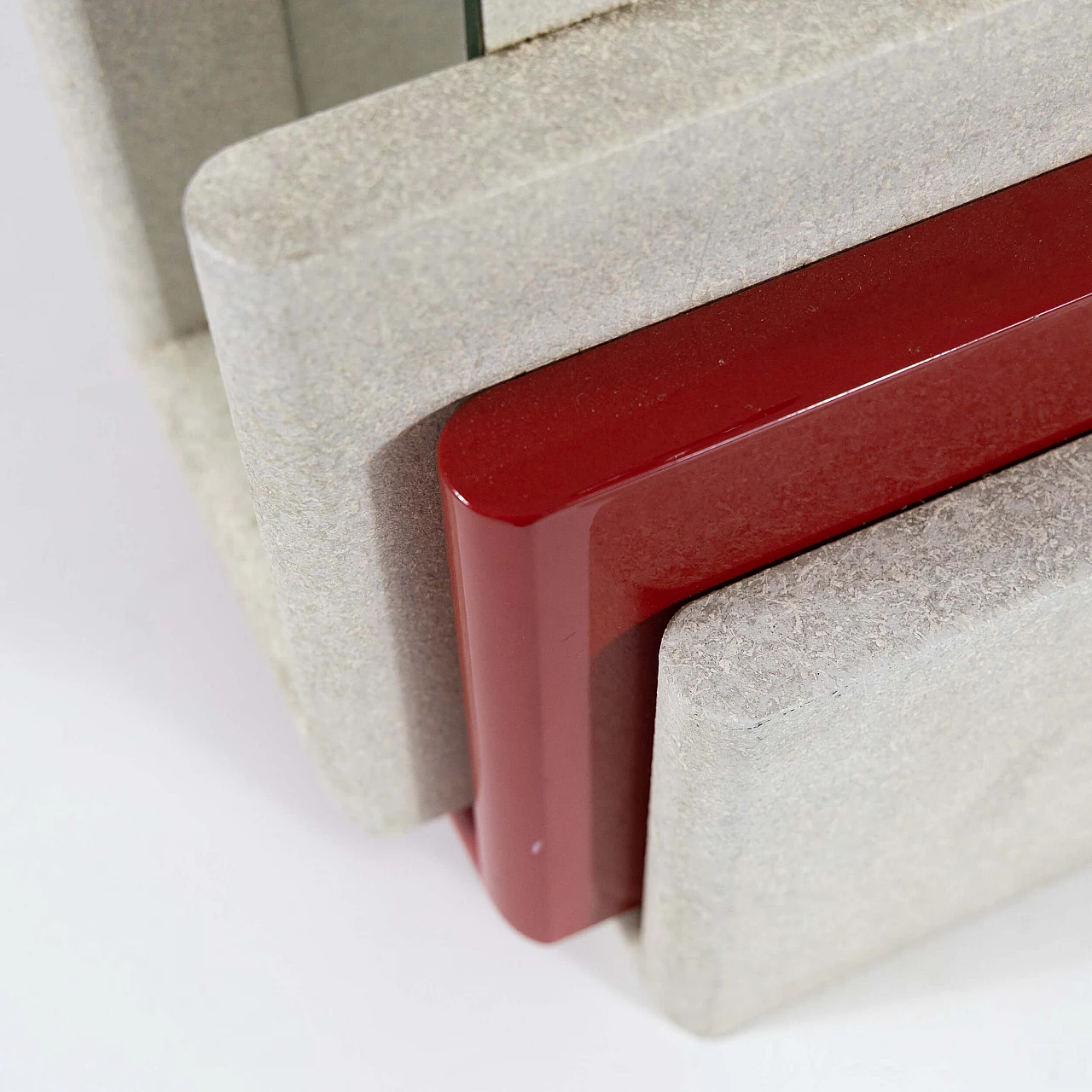 Painted wood table lamp with mirror, 1960s 7