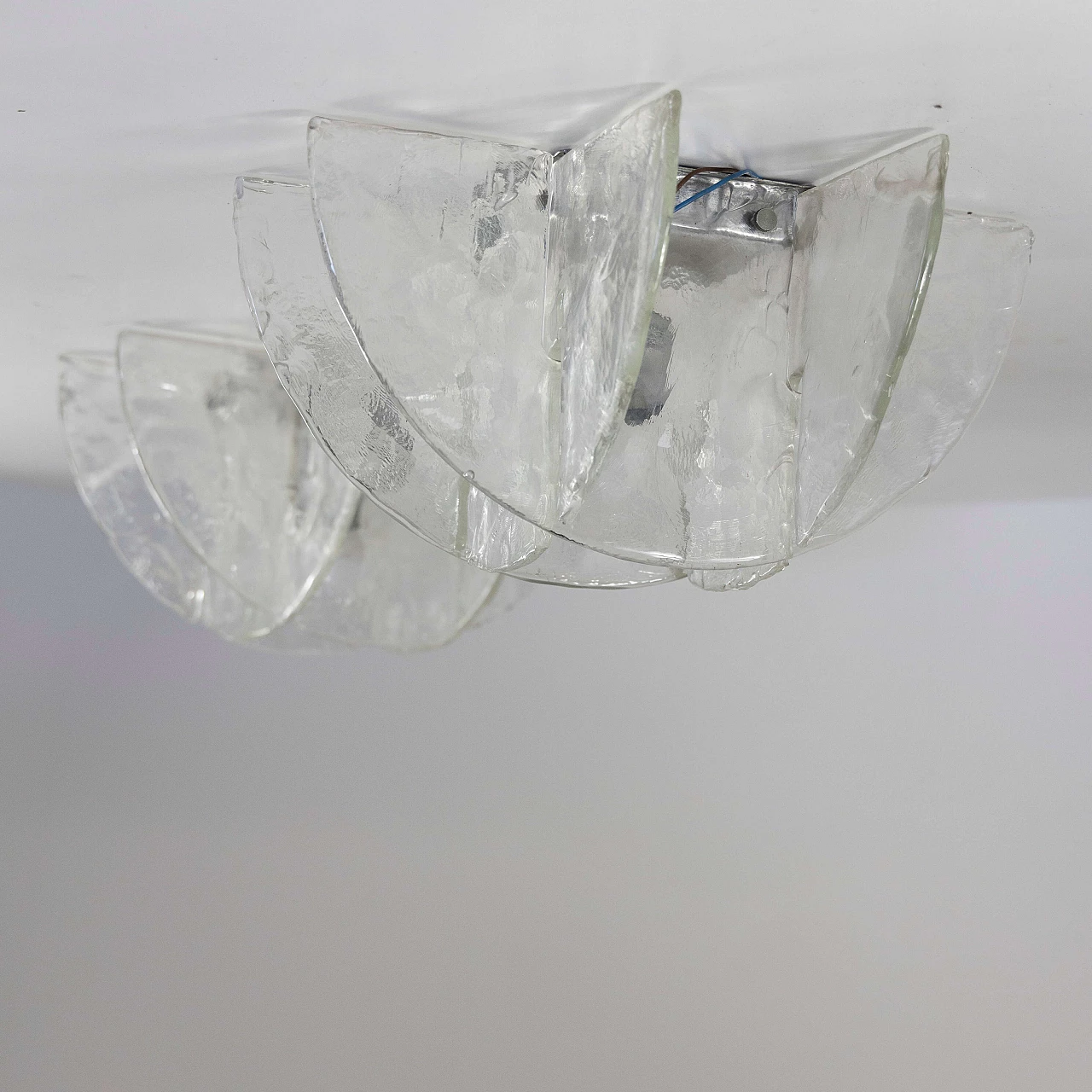 Wall or ceiling lamp by Carlo Nason for Mazzega, 1970s 4