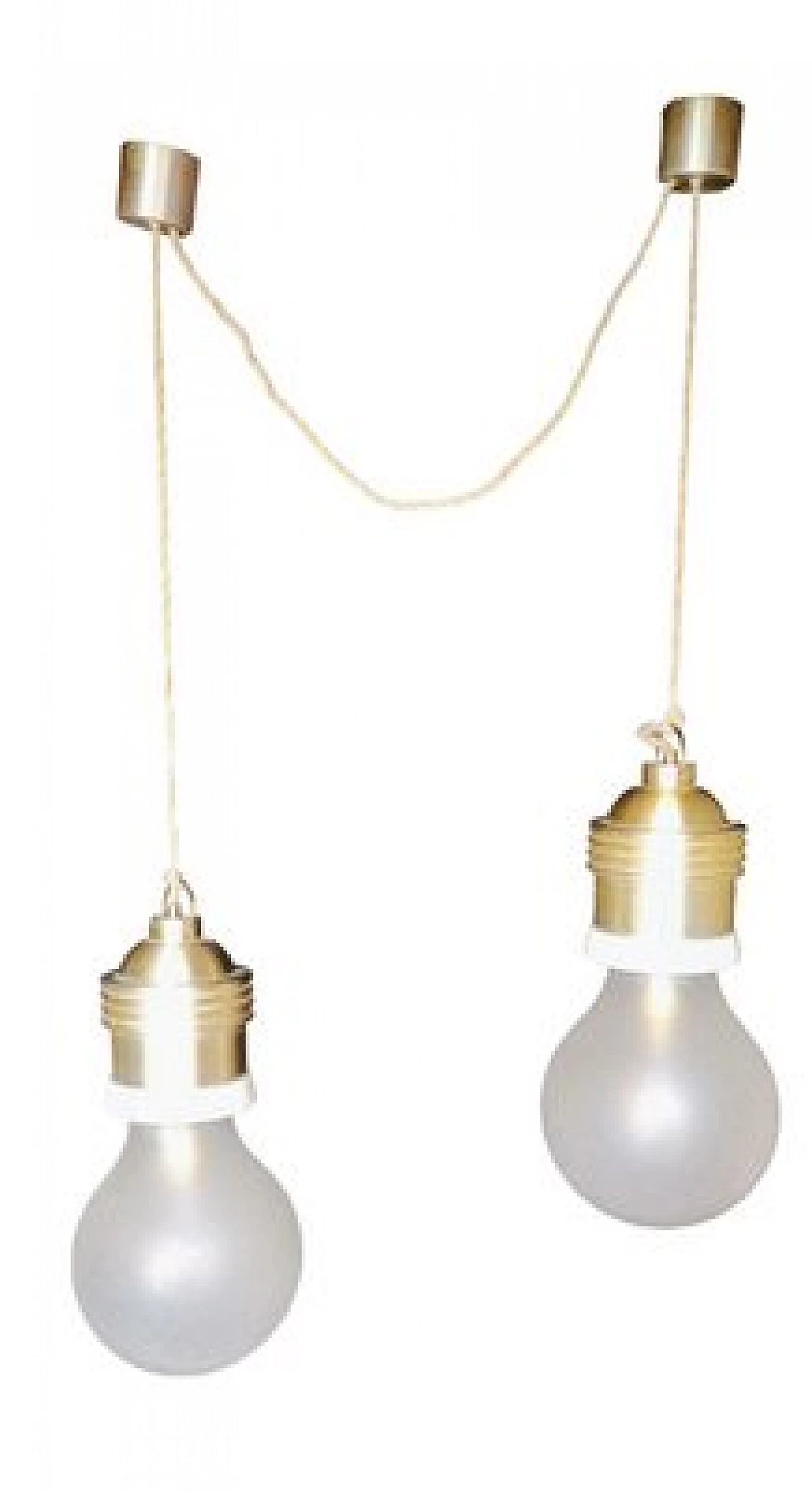 Pair of pendant lamps attributed to Fontana Arte, 1960s 1