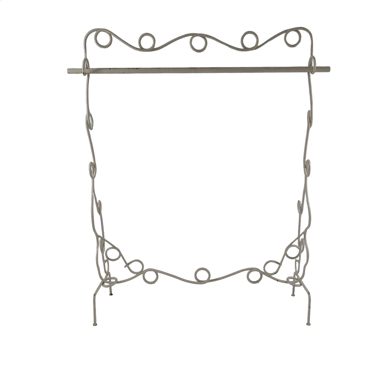 White painted iron coat rack, 1950s 8