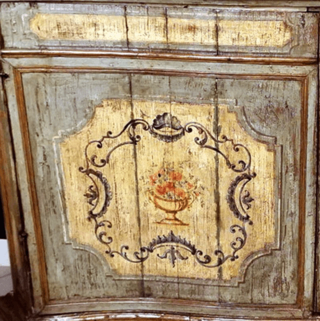 Credenza Luigi XIV veneziana in legno laccato e dipinto, inizio '700 8