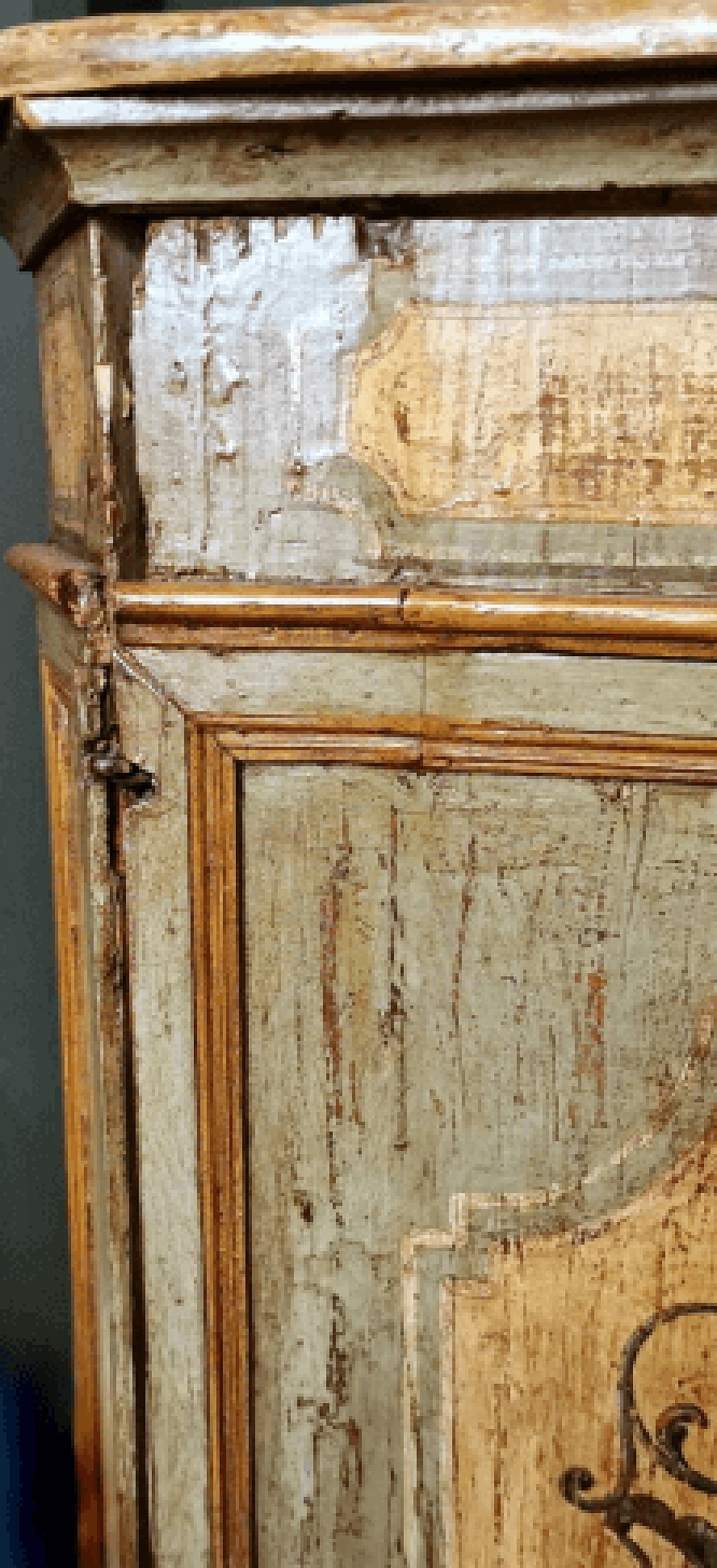 Credenza Luigi XIV veneziana in legno laccato e dipinto, inizio '700 13