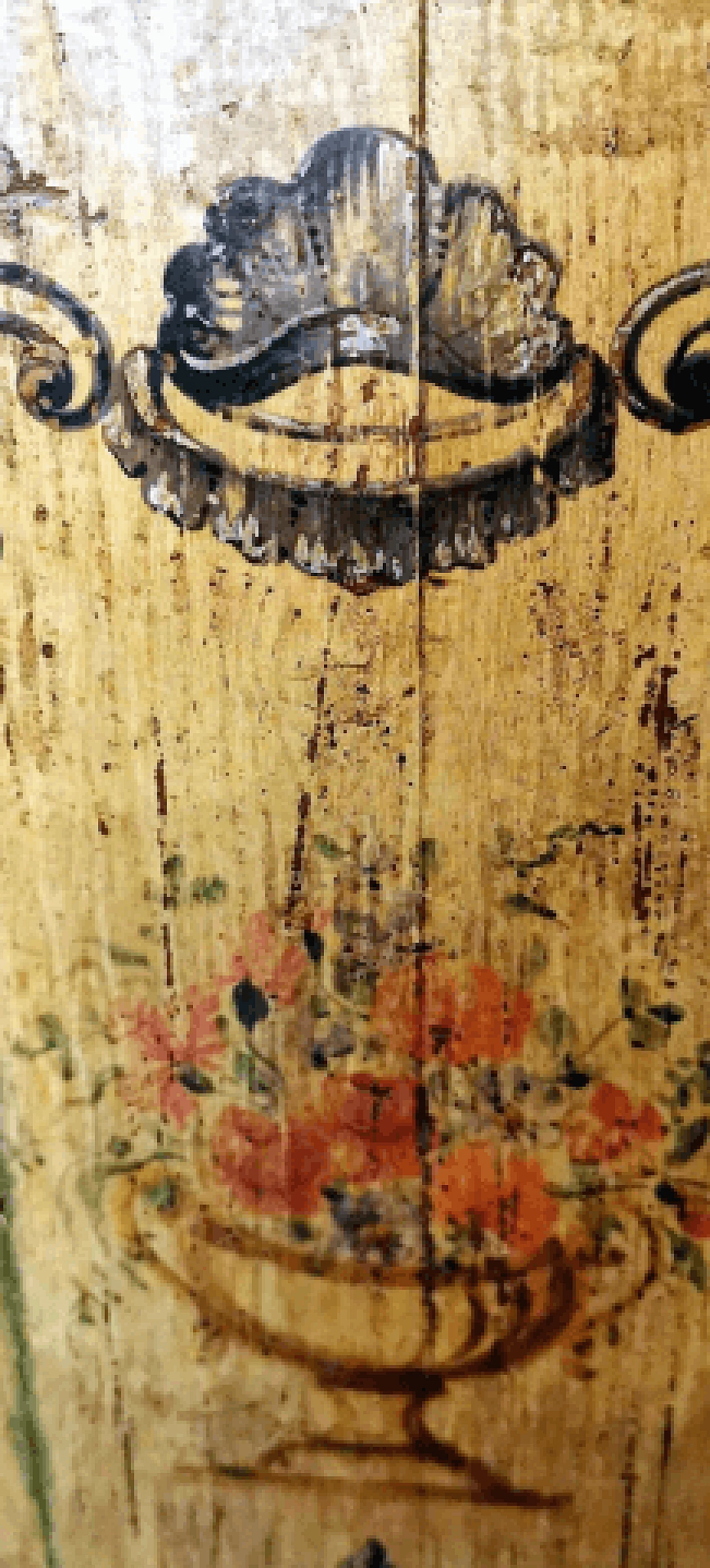 Credenza Luigi XIV veneziana in legno laccato e dipinto, inizio '700 17