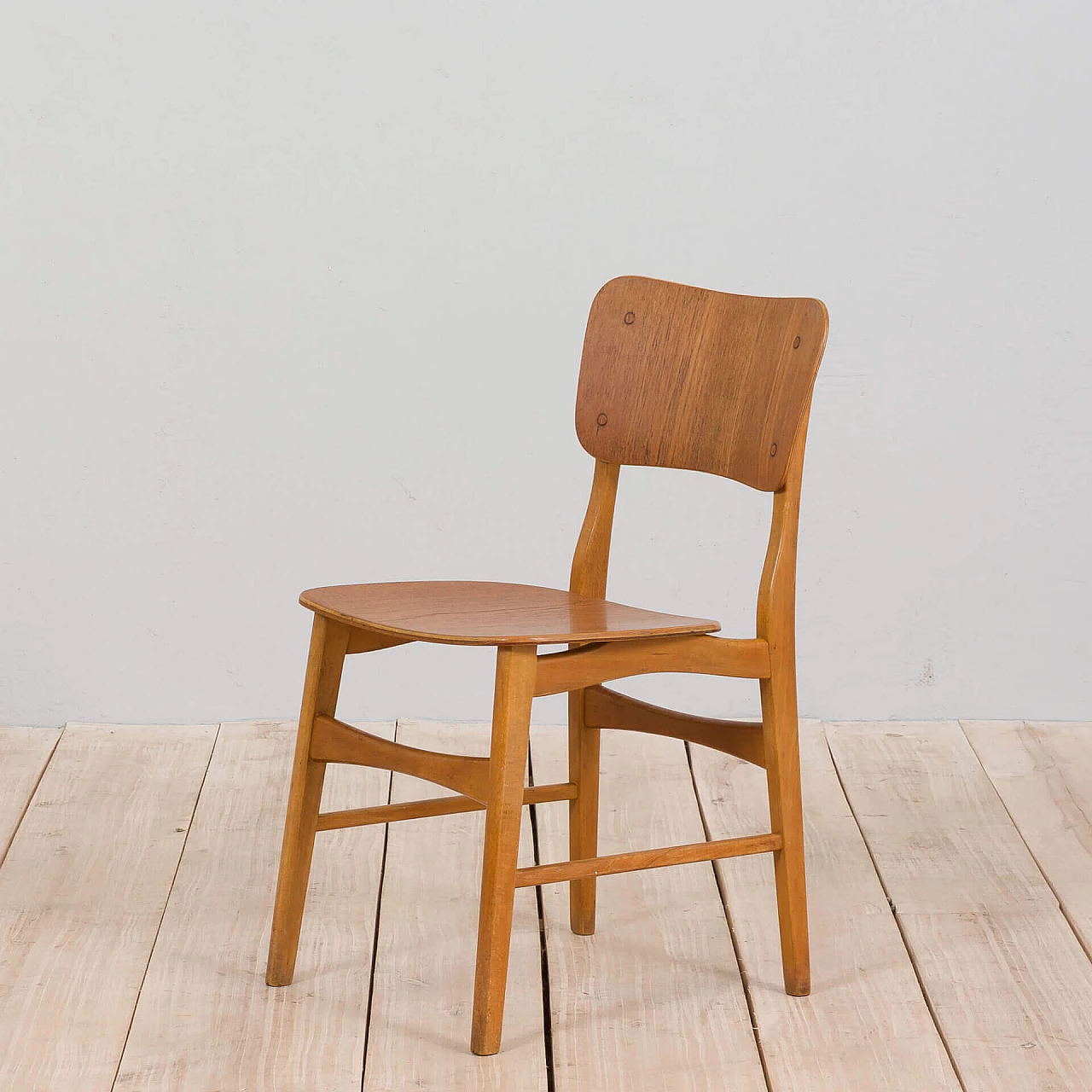 Danish teak and oak chair in the style of Børge Mogensen, 1960s 3