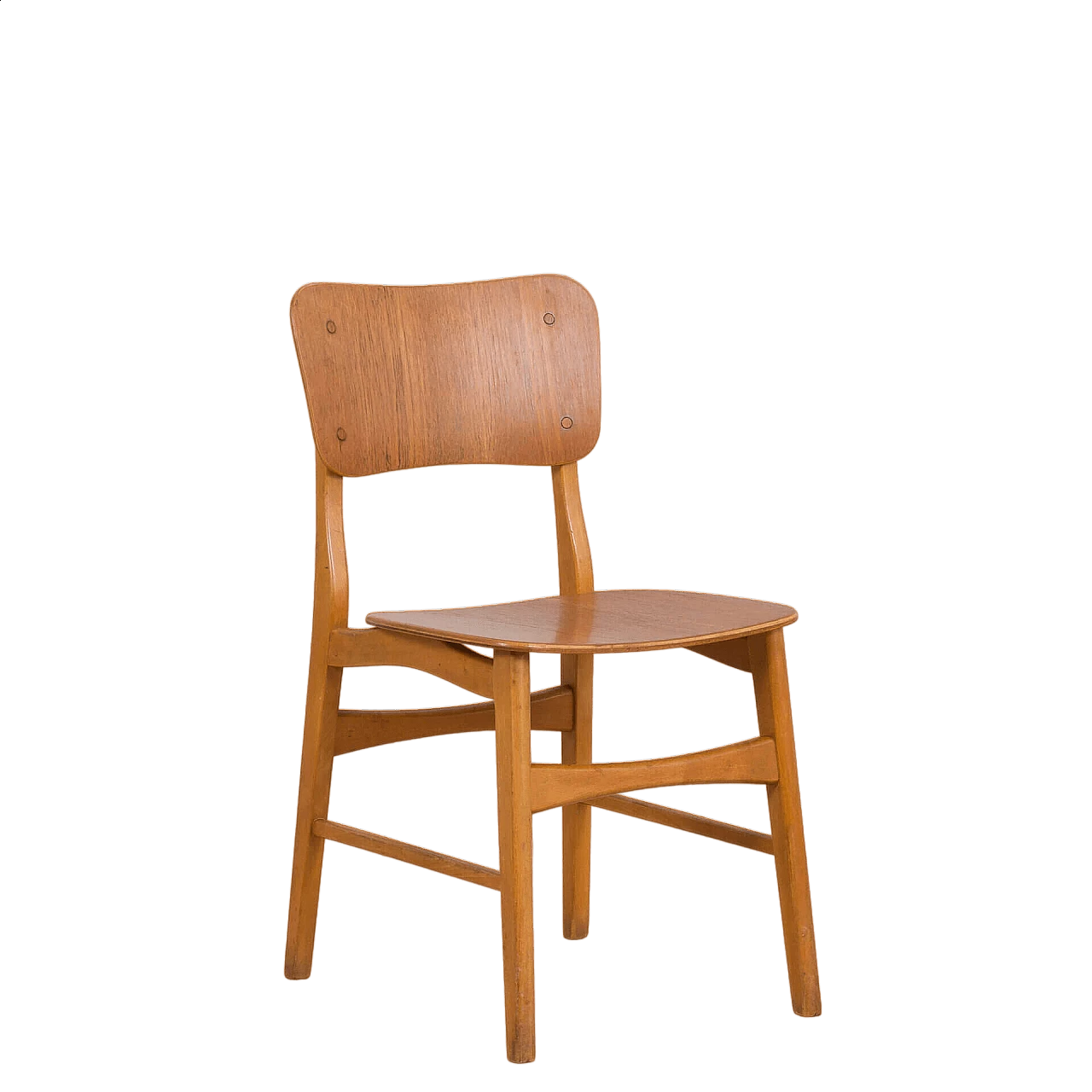 Danish teak and oak chair in the style of Børge Mogensen, 1960s 12