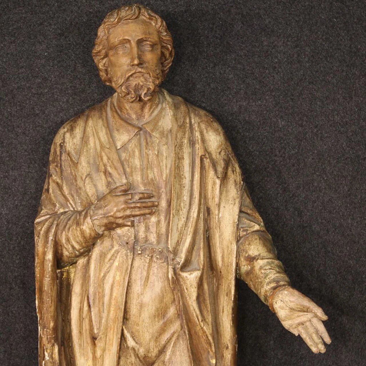 Wood sculpture of Saint Joseph with reliquary, second half of the 18th century 9