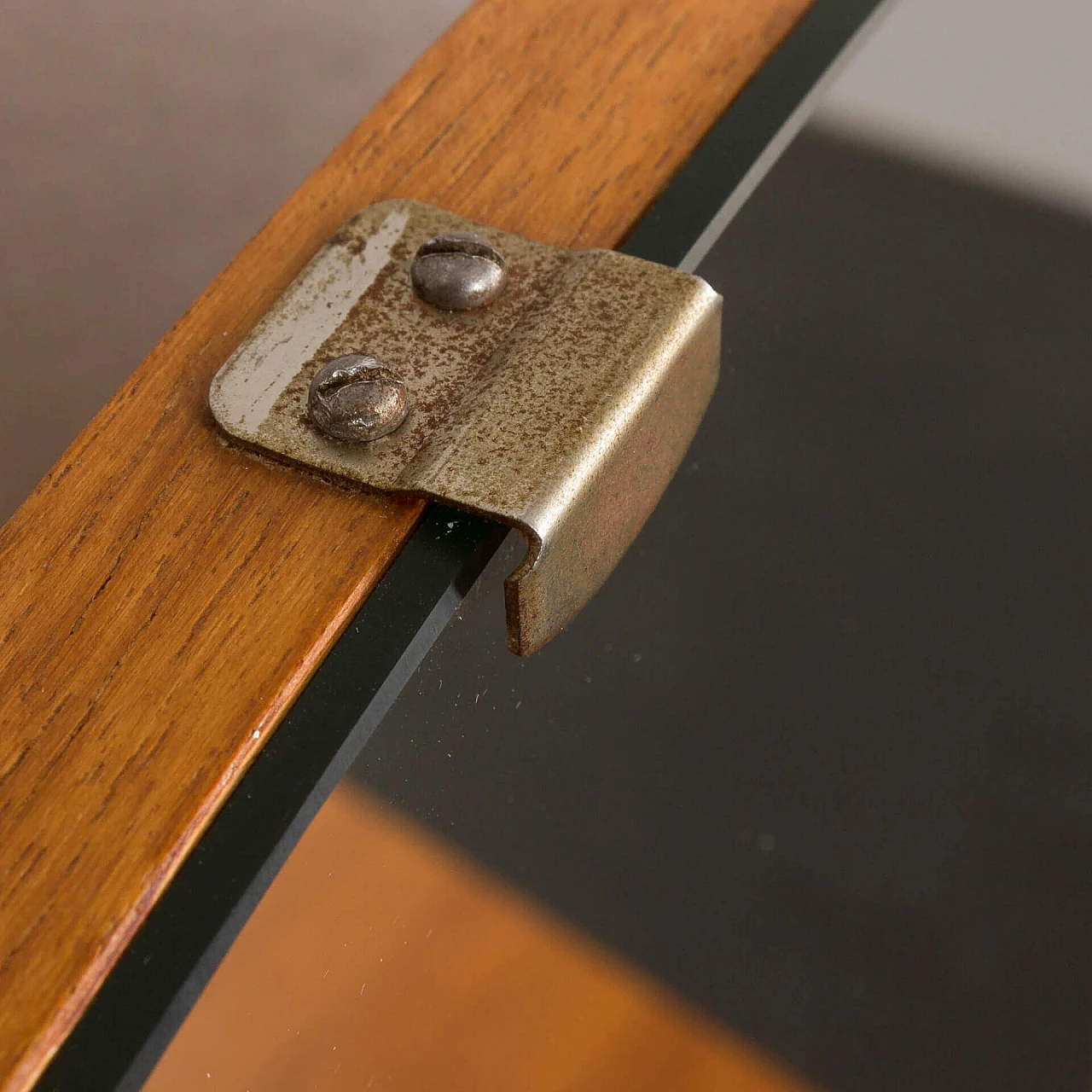 Teak vanity table with folding mirror attributed to John Texmon, 1960s 14