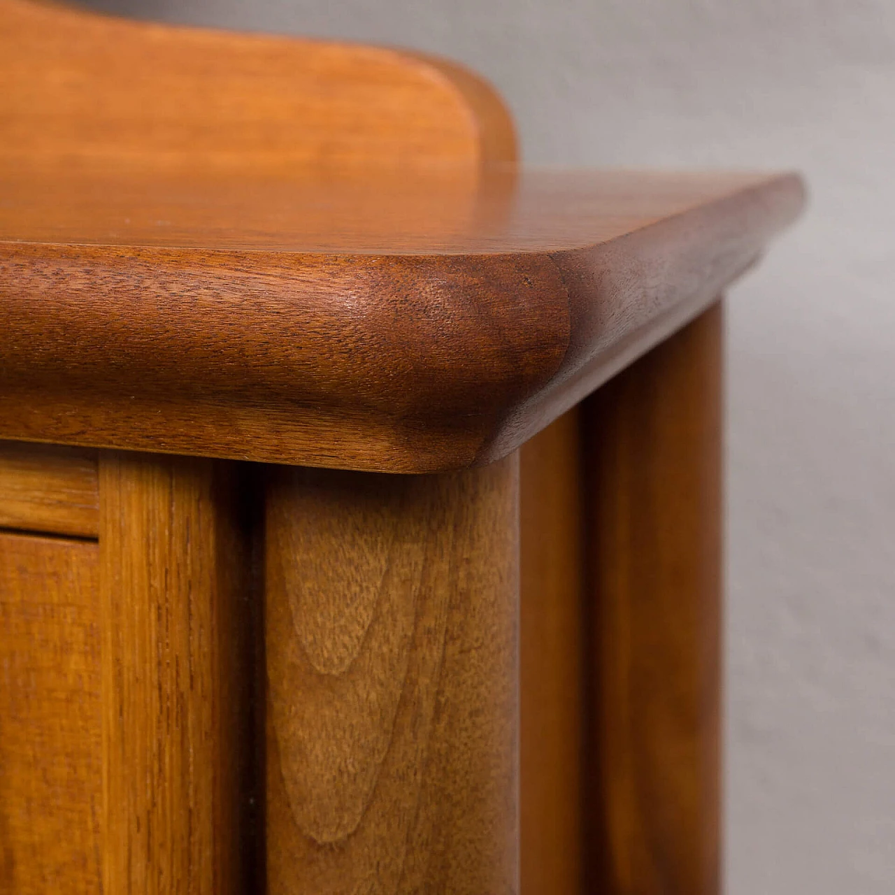 Teak vanity table with folding mirror attributed to John Texmon, 1960s 19