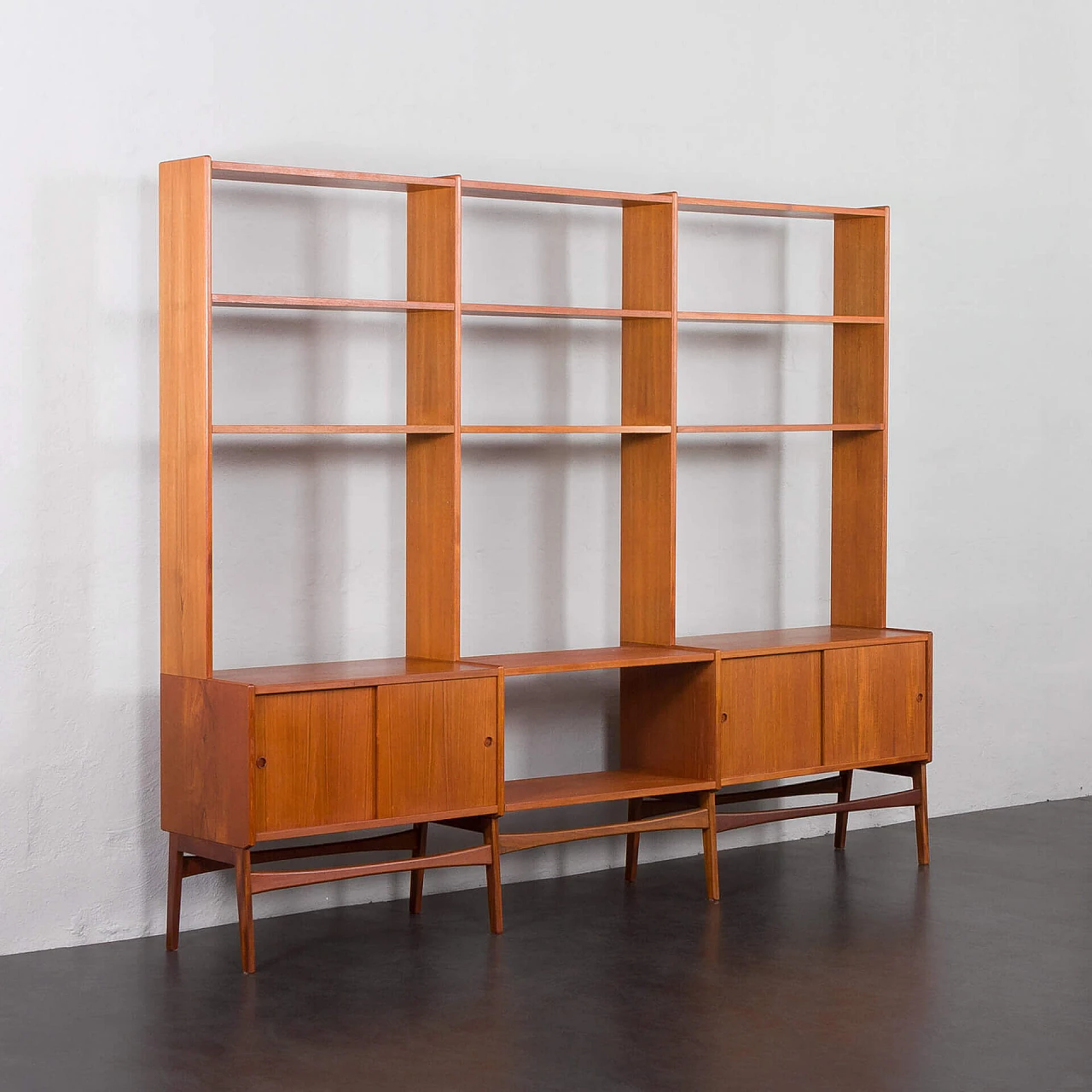 Libreria modulare danese in legno impiallacciato teak, anni '60 3