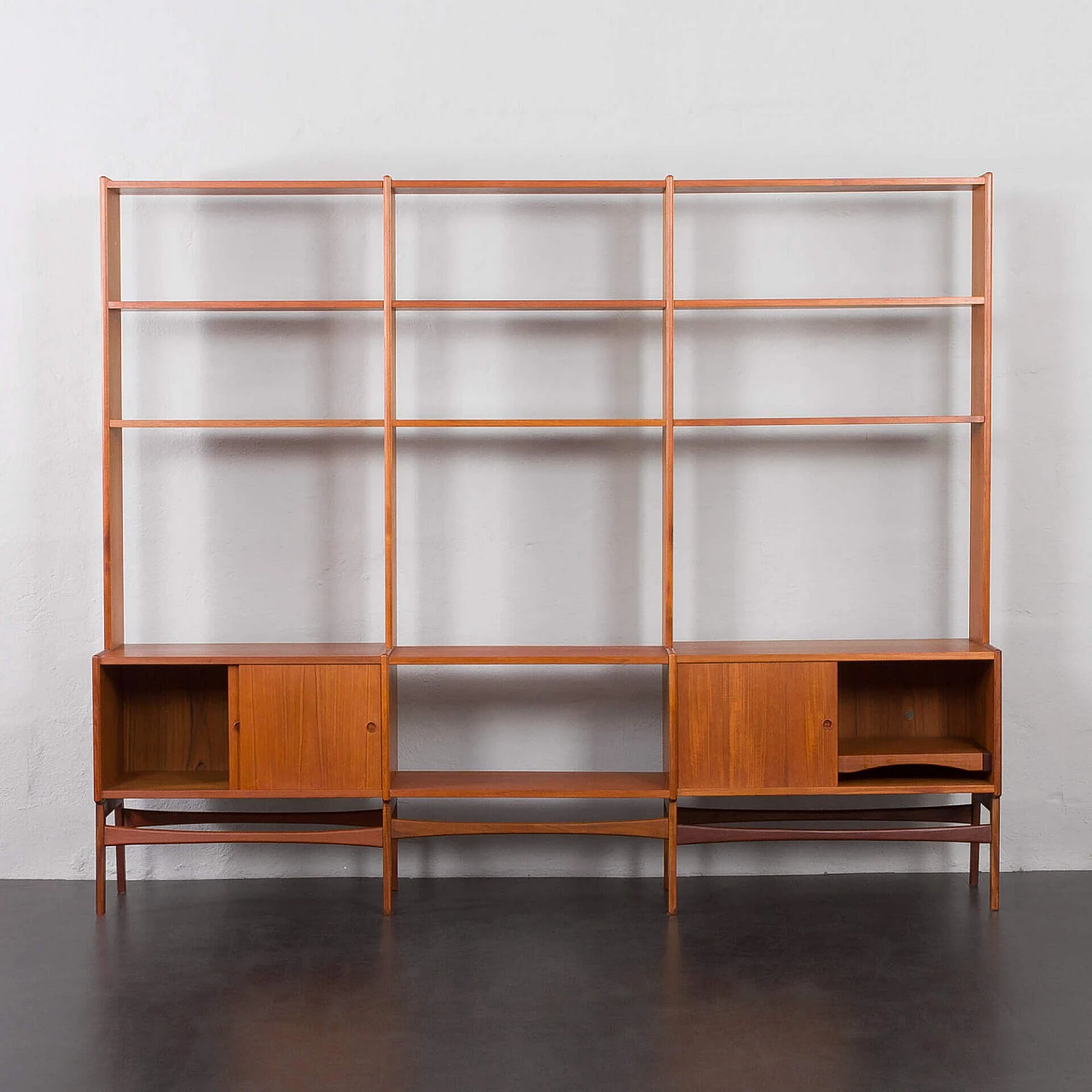 Libreria modulare danese in legno impiallacciato teak, anni '60 6