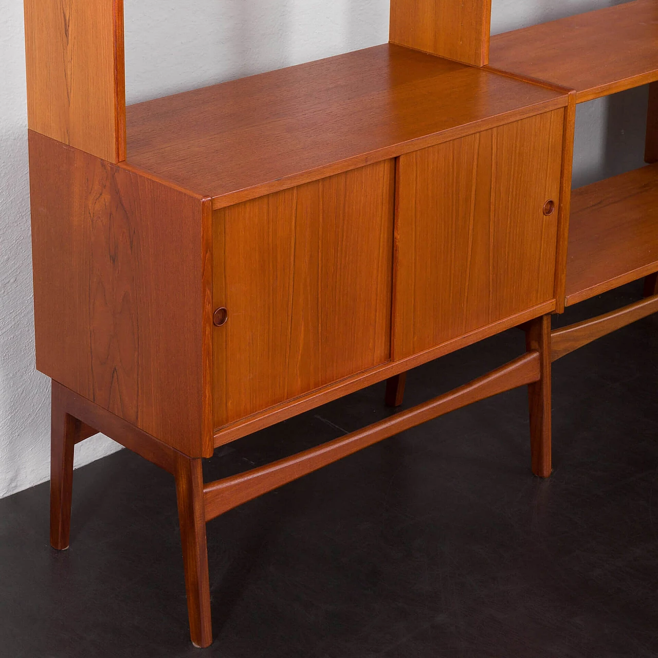 Libreria modulare danese in legno impiallacciato teak, anni '60 8