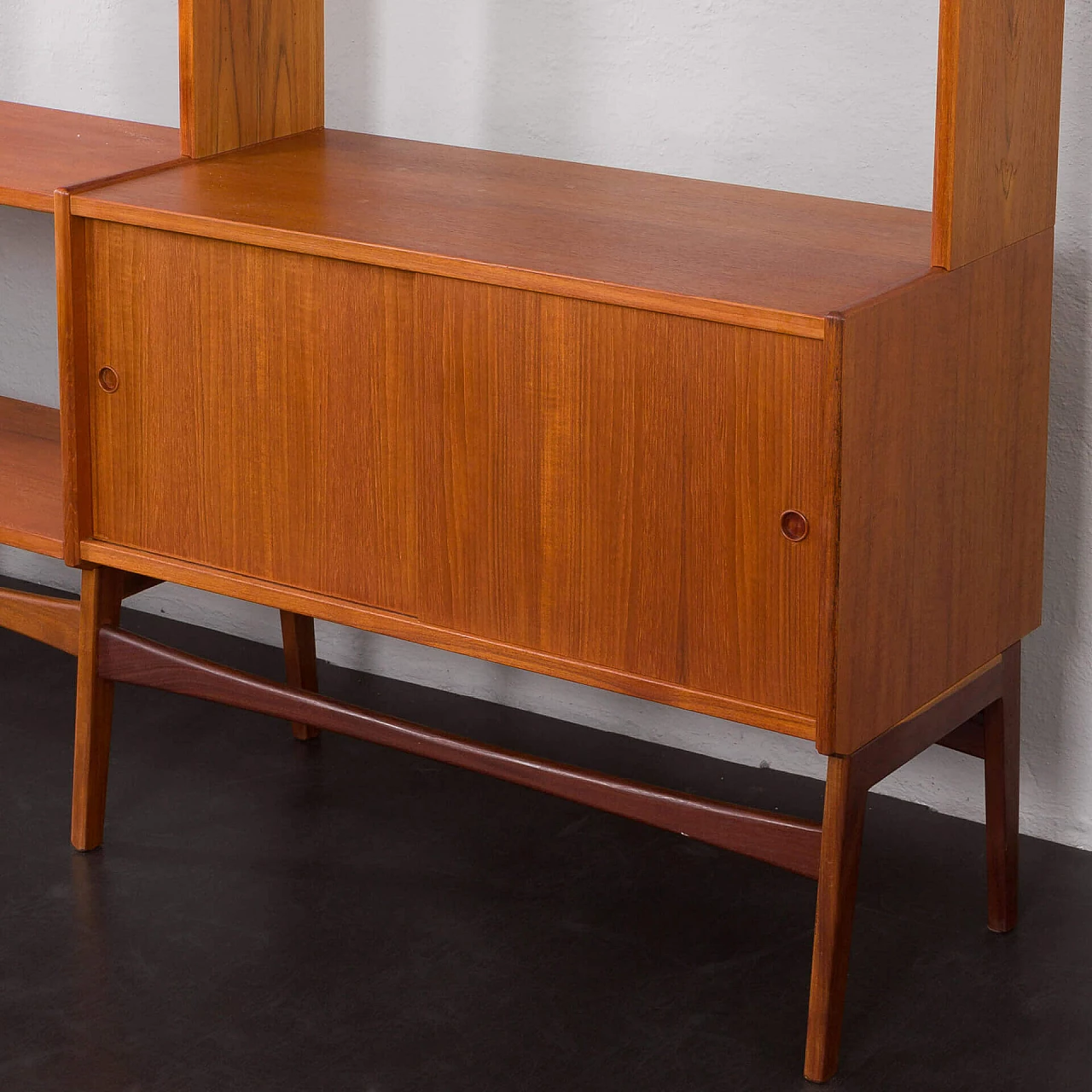 Libreria modulare danese in legno impiallacciato teak, anni '60 9