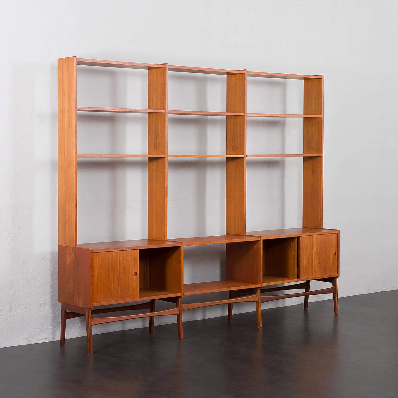 Libreria modulare danese in legno impiallacciato teak, anni '60 17