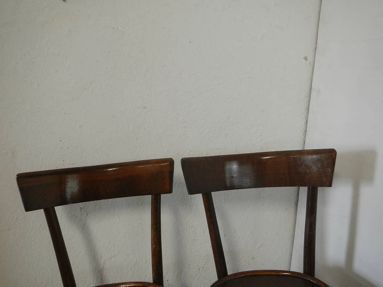 Pair of stained beech chairs, 1950s 6