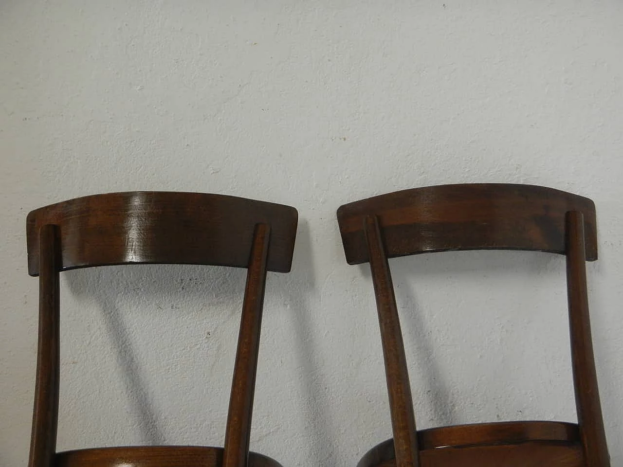 Pair of stained beech chairs, 1950s 7