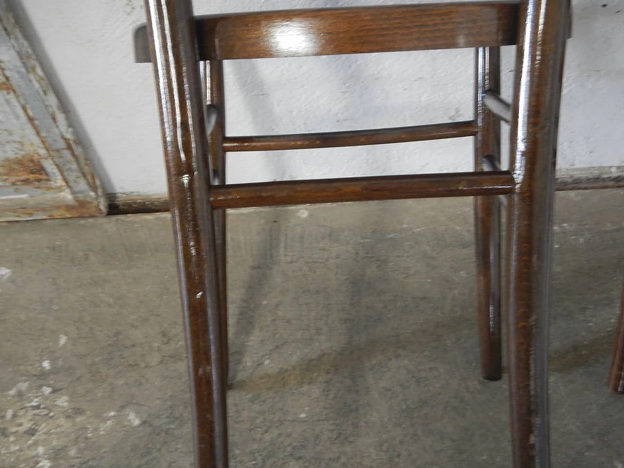 Pair of stained beech chairs, 1950s 8