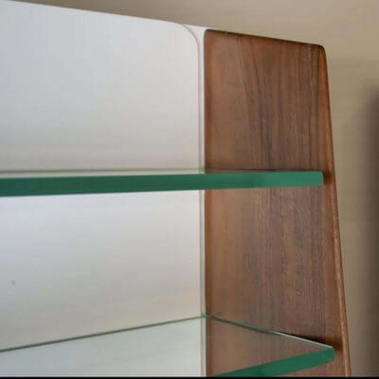 Pair of walnut and crystal bookcases by Ico and Luisa Parisi, 1960s 6