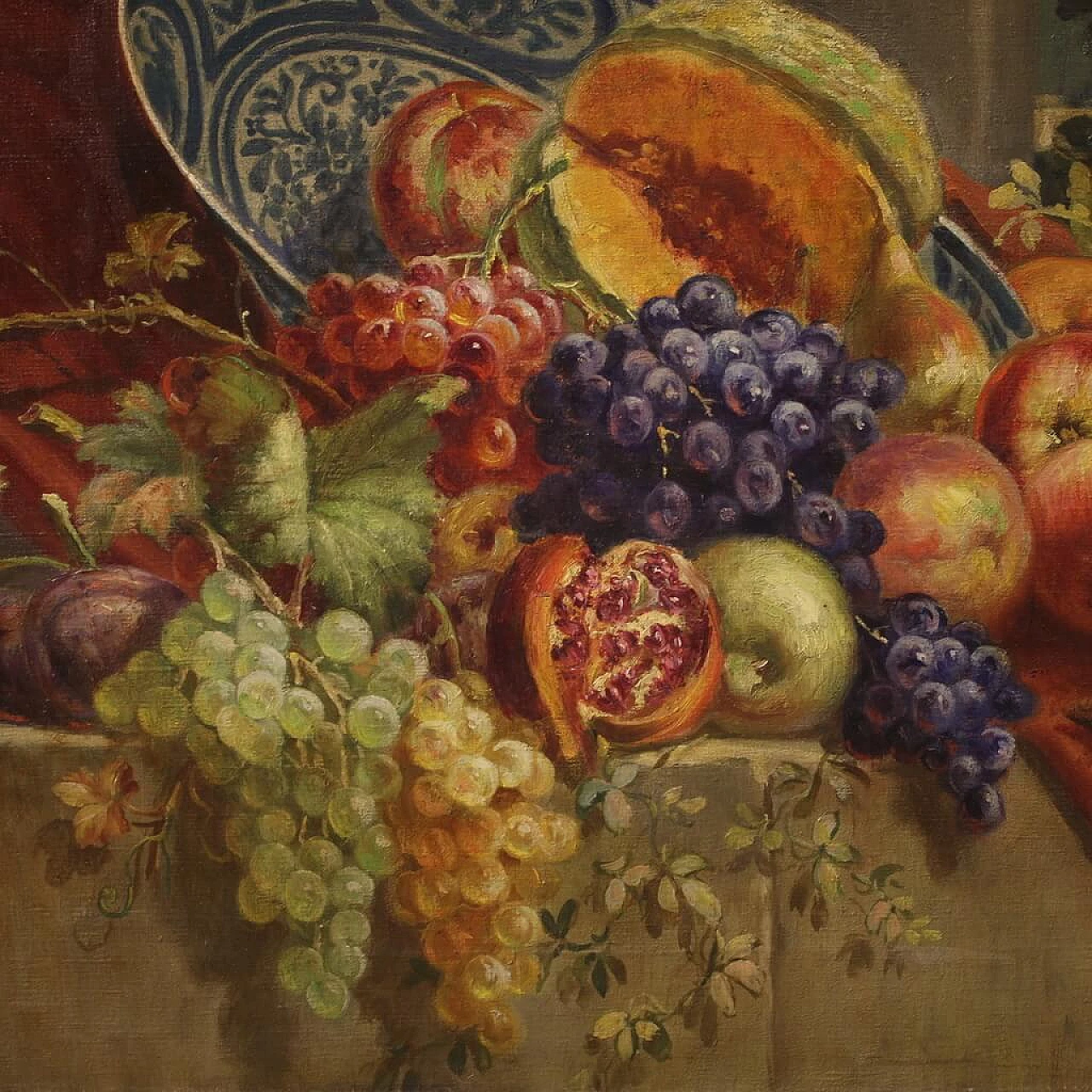 Giorgio Ceragioli, still life with landscape, oil painting on canvas 3