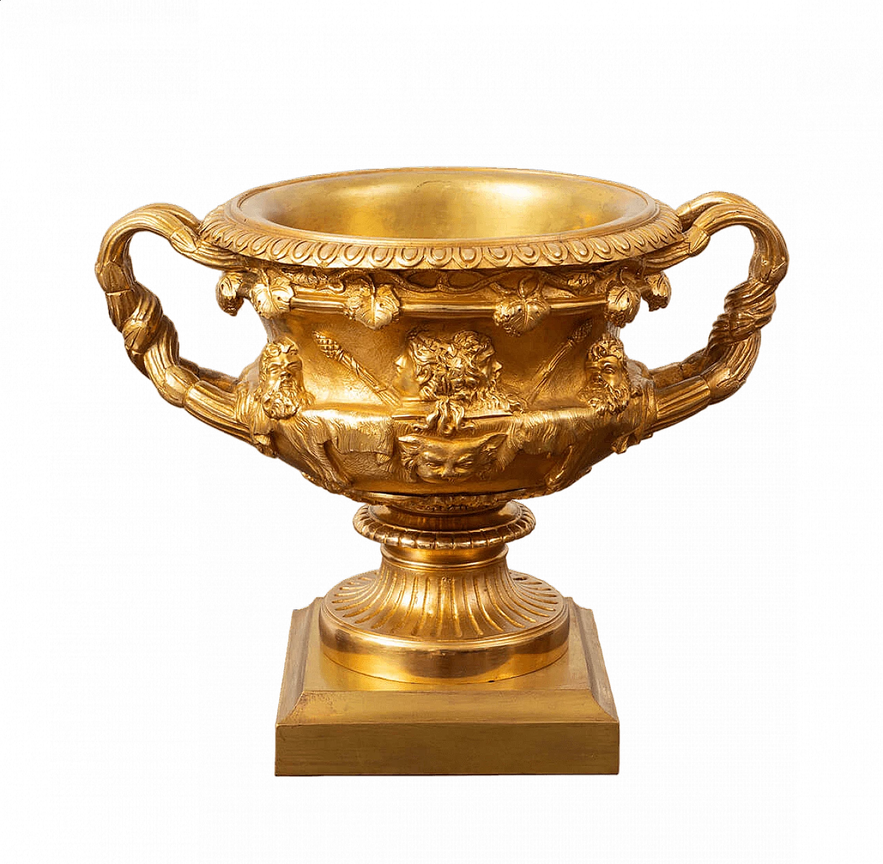 Coppa centrotavola Napoleone III in bronzo dorato, '800 7