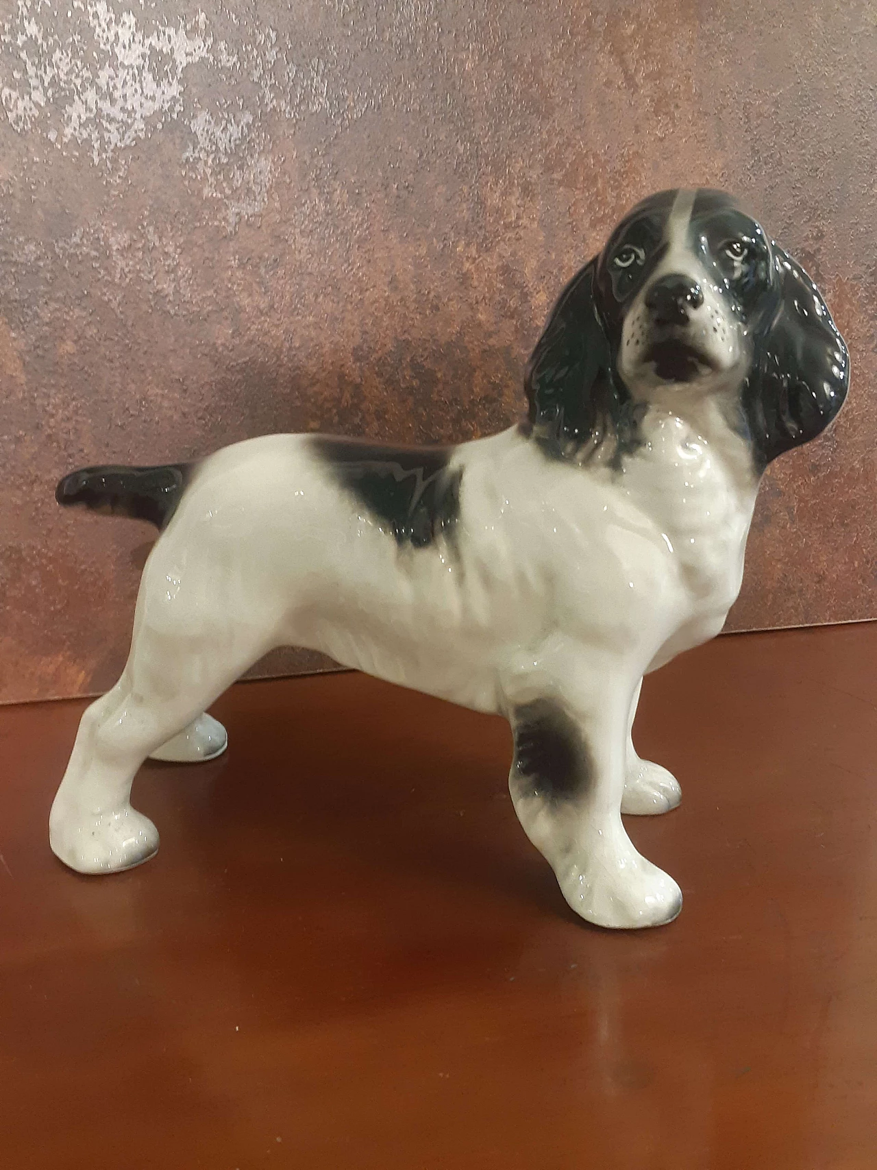 Statuina di cane Cocker Spaniel in porcellana di Cooper Craft, anni '40 1