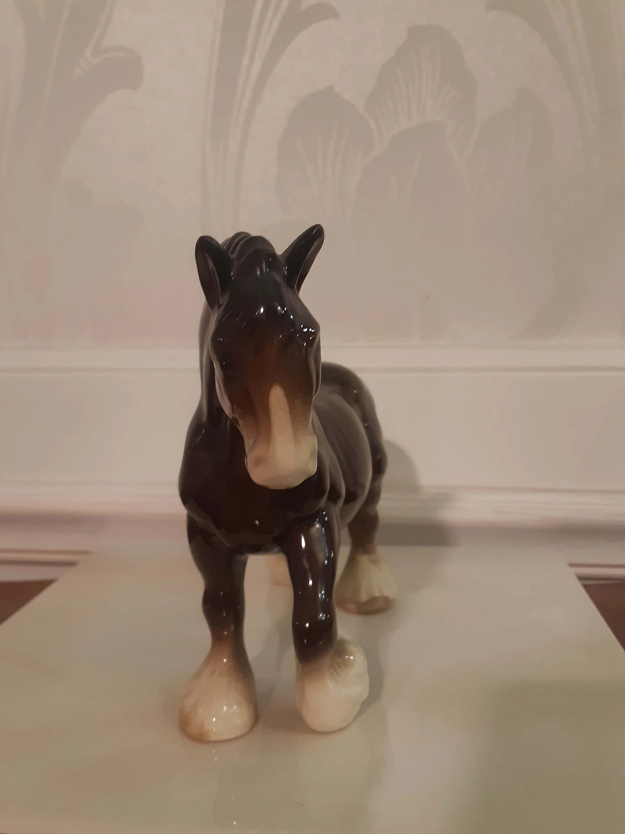 Scultura in porcellana di cavallo Shire di Coopercraft 3