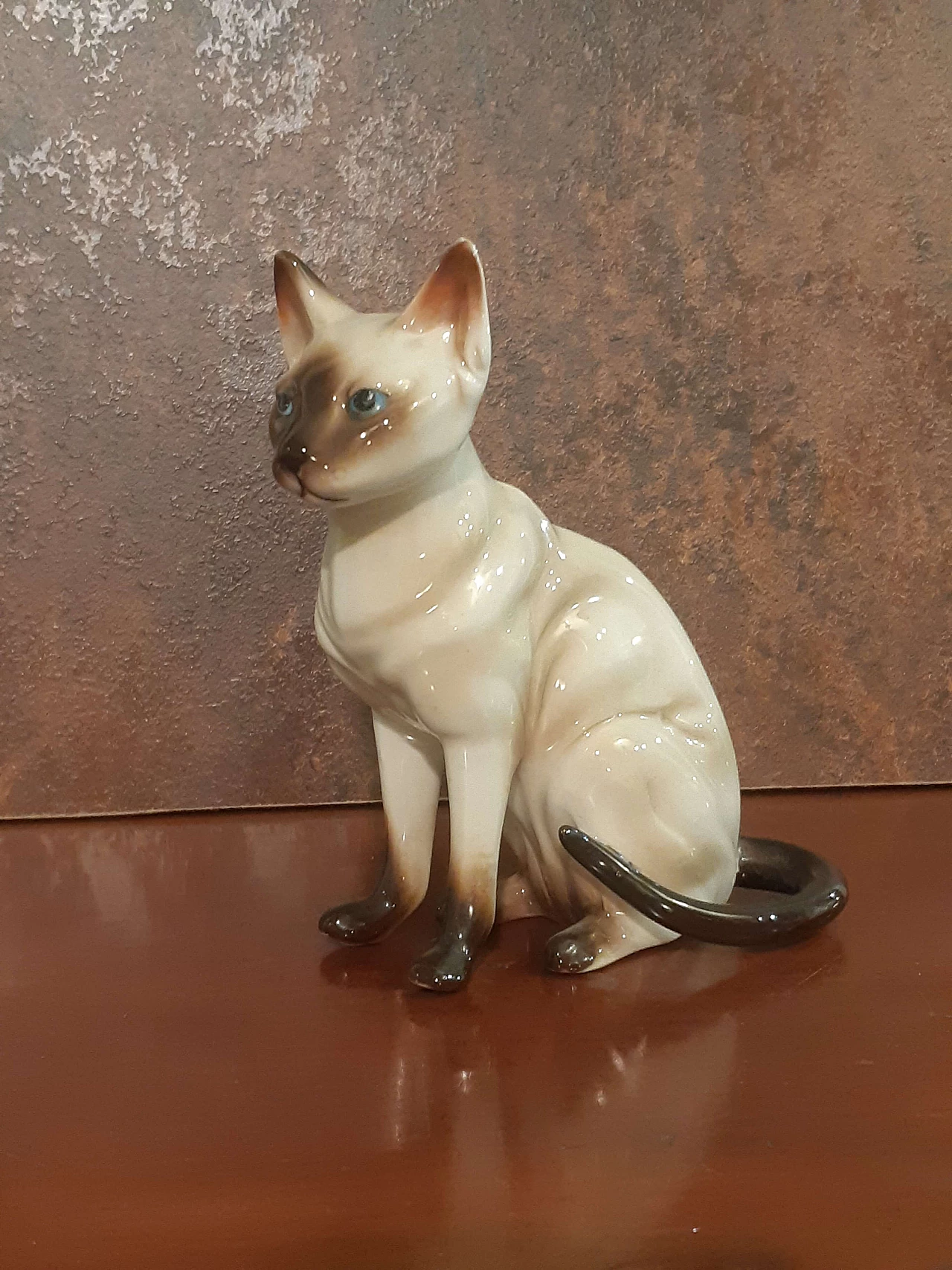 Gatto Siamese in porcellana inglese, anni '40 1