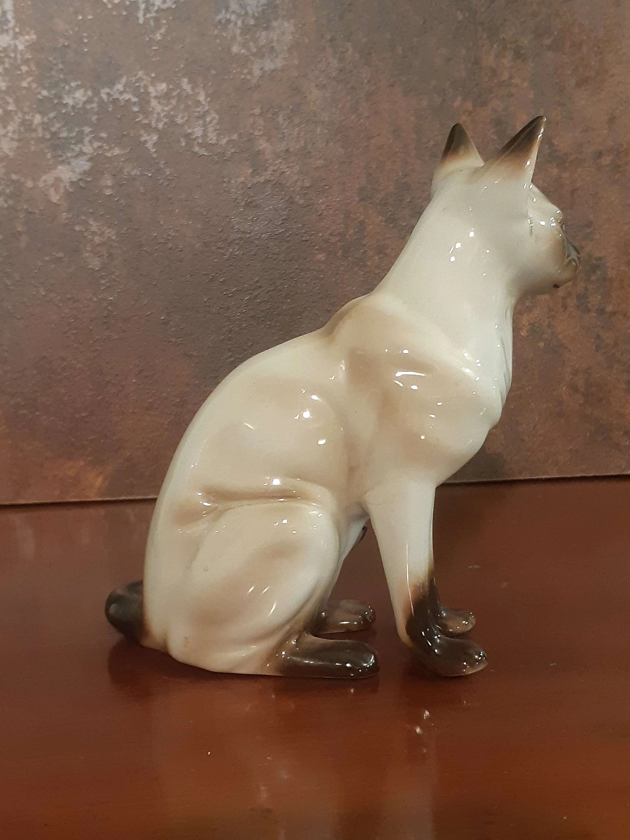 Gatto Siamese in porcellana inglese, anni '40 2