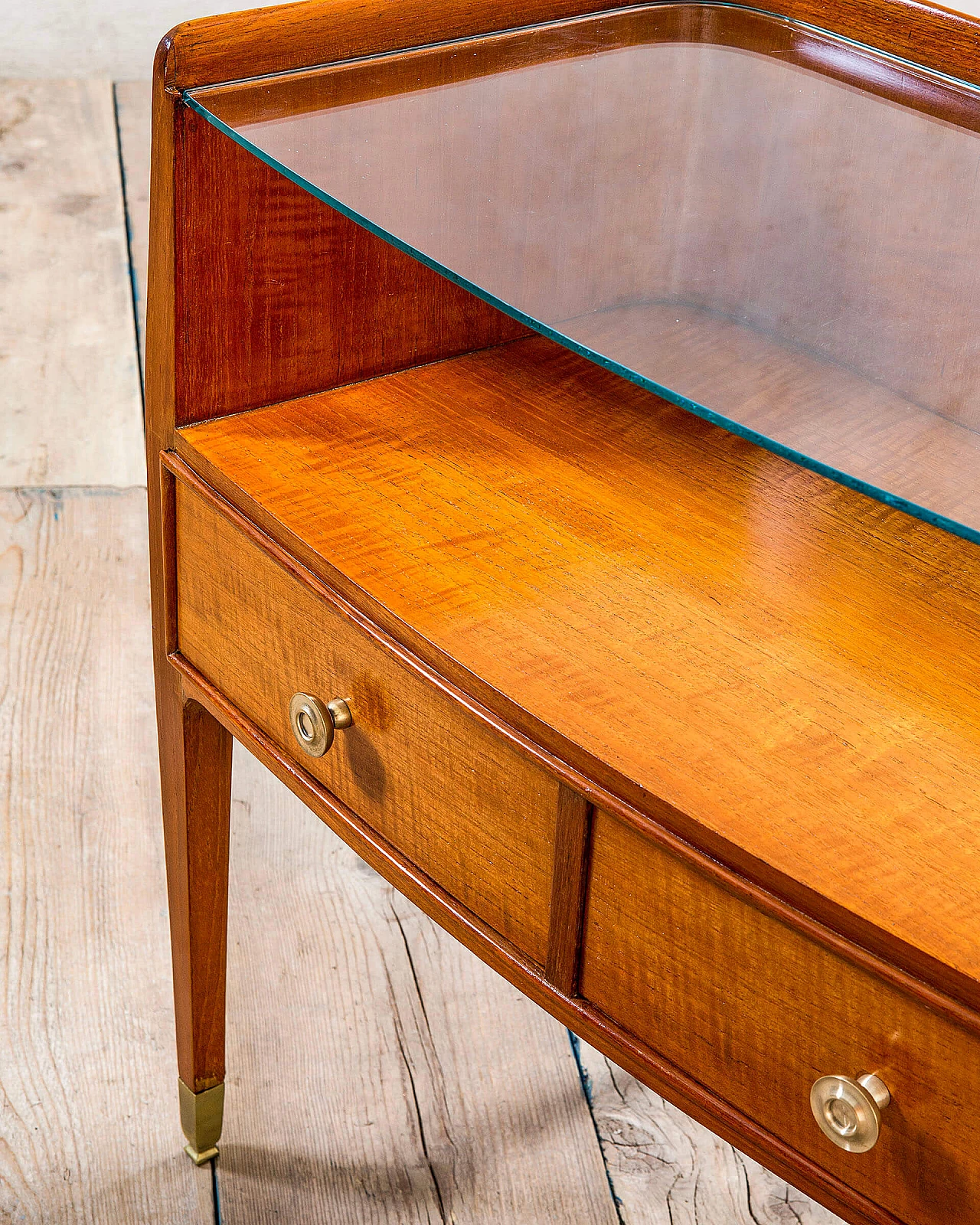 Pair of wooden bedside tables by Paolo Buffa for Serafino Arrighi, 1950s 6