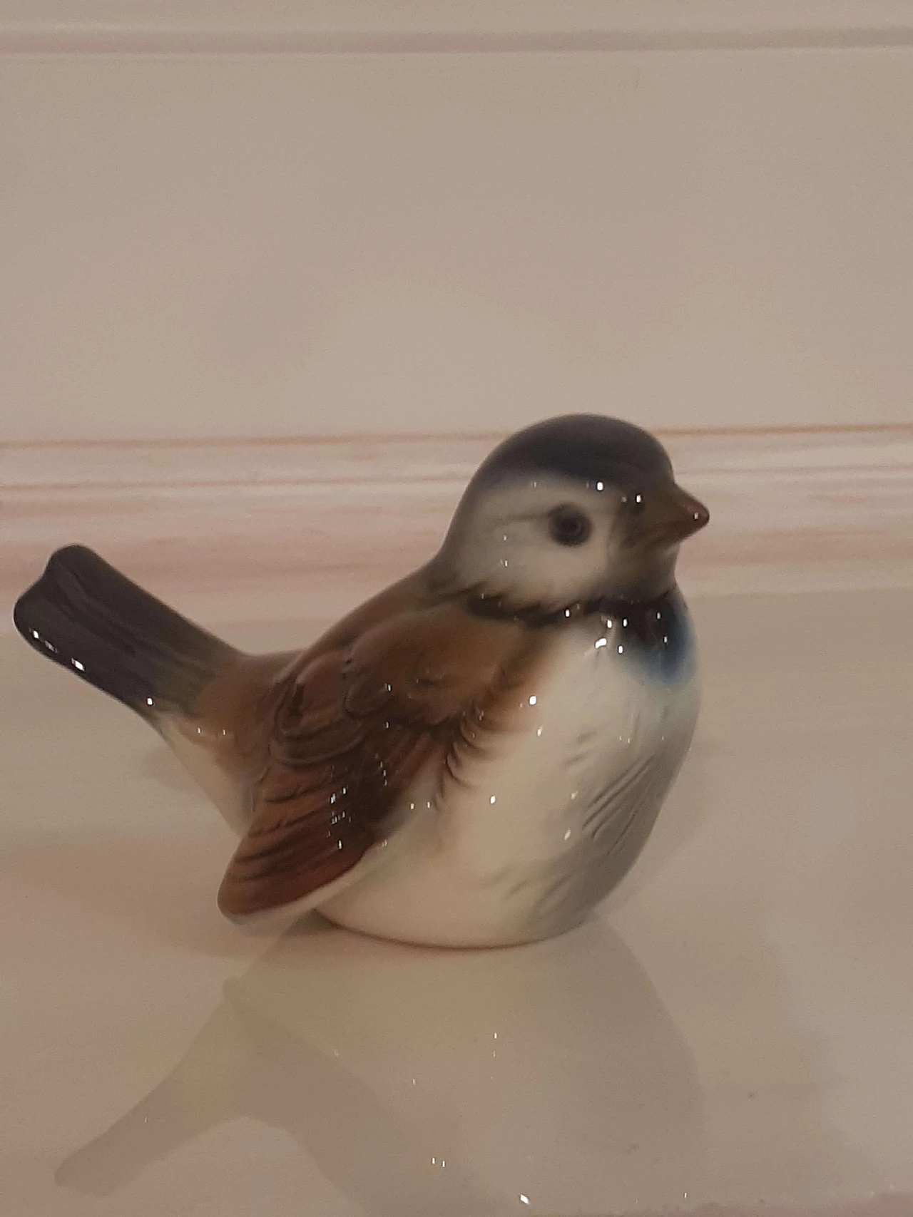 Pair of porcelain sparrow sculptures by Goebel 5