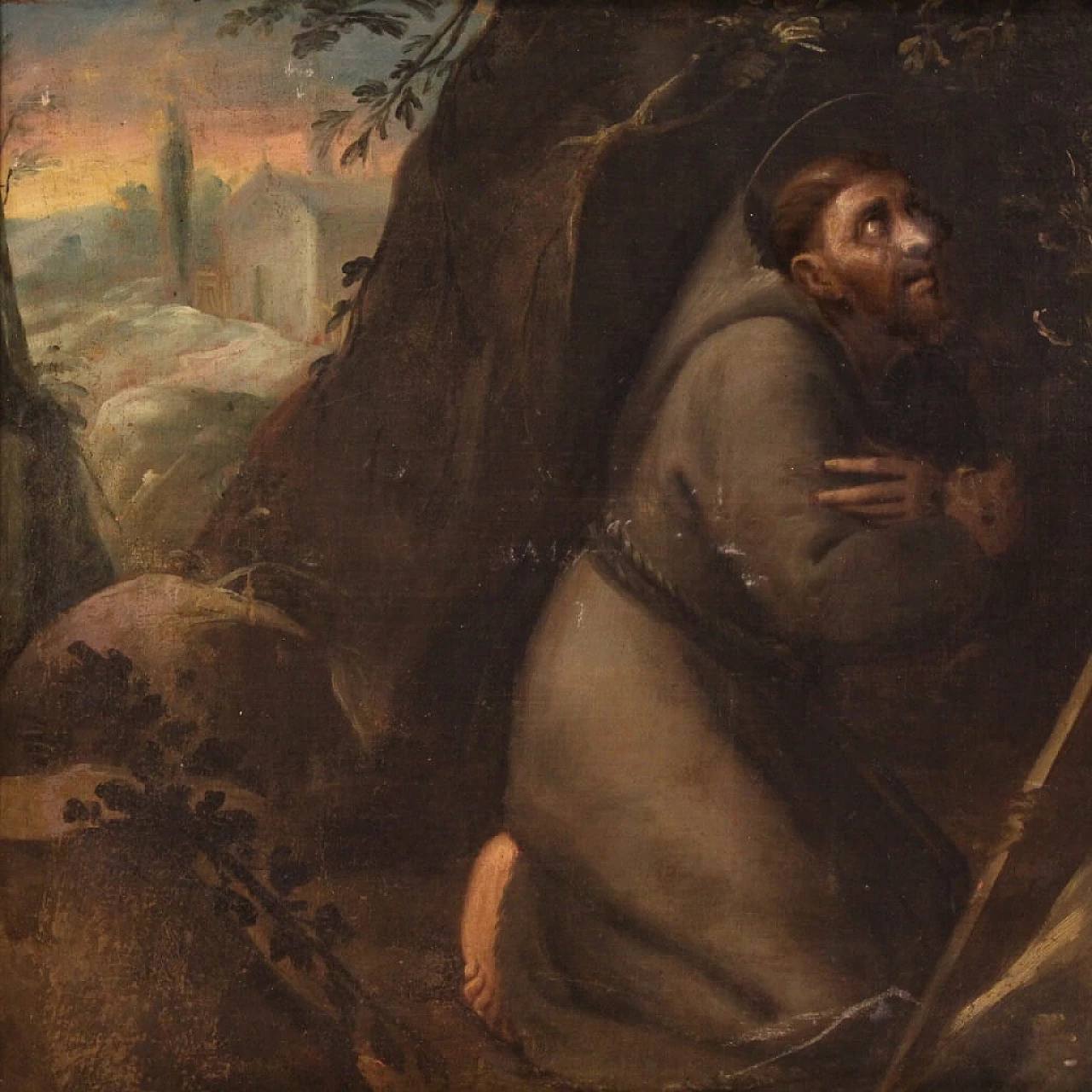 St. Francis, oil on canvas, first half of the 18th century 2