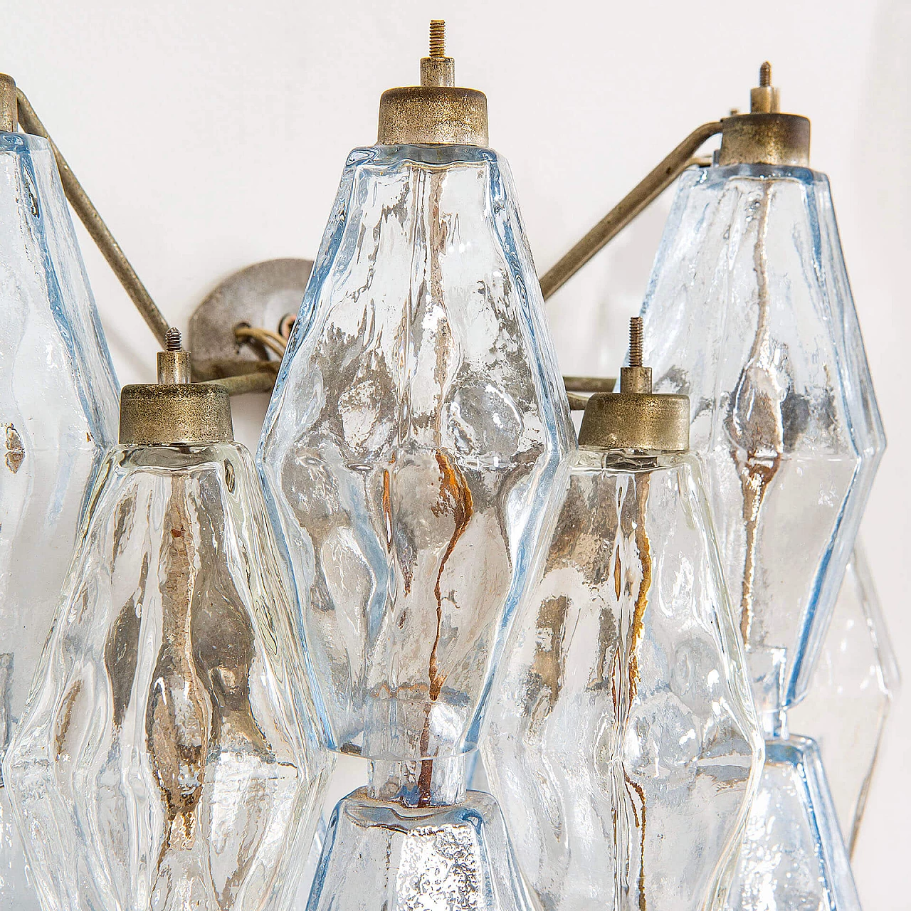 Coppia di applique Poliedri in vetro di Murano di Venini, anni '60 3