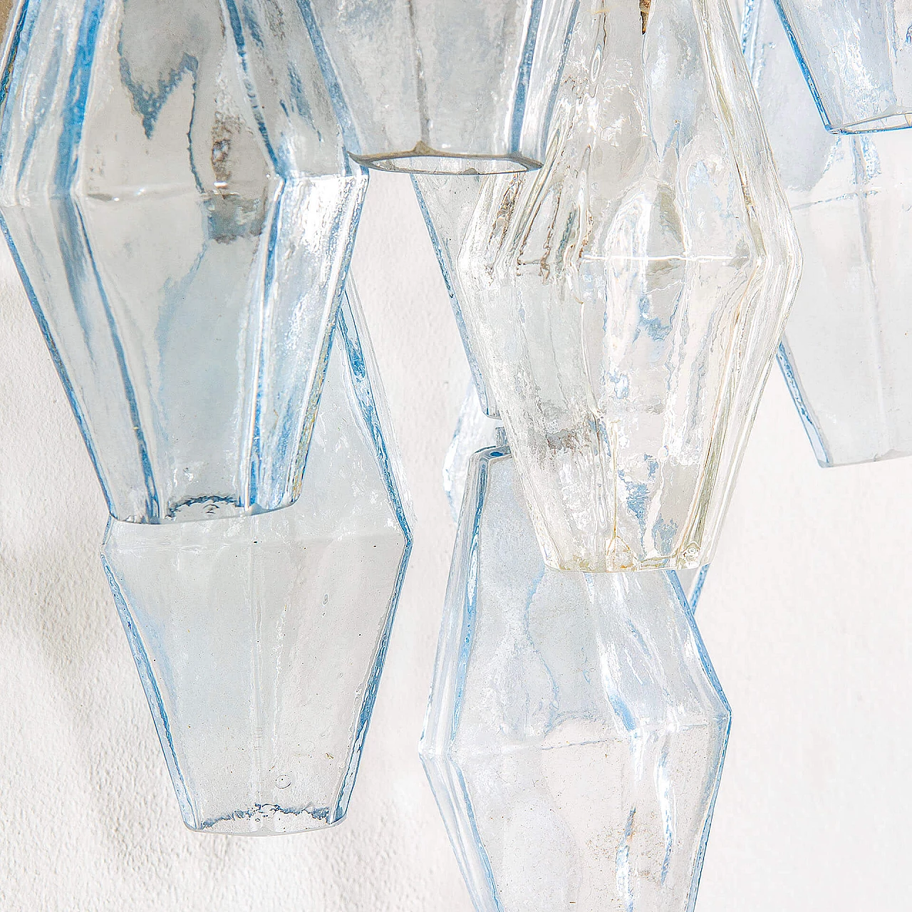 Coppia di applique Poliedri in vetro di Murano di Venini, anni '60 5