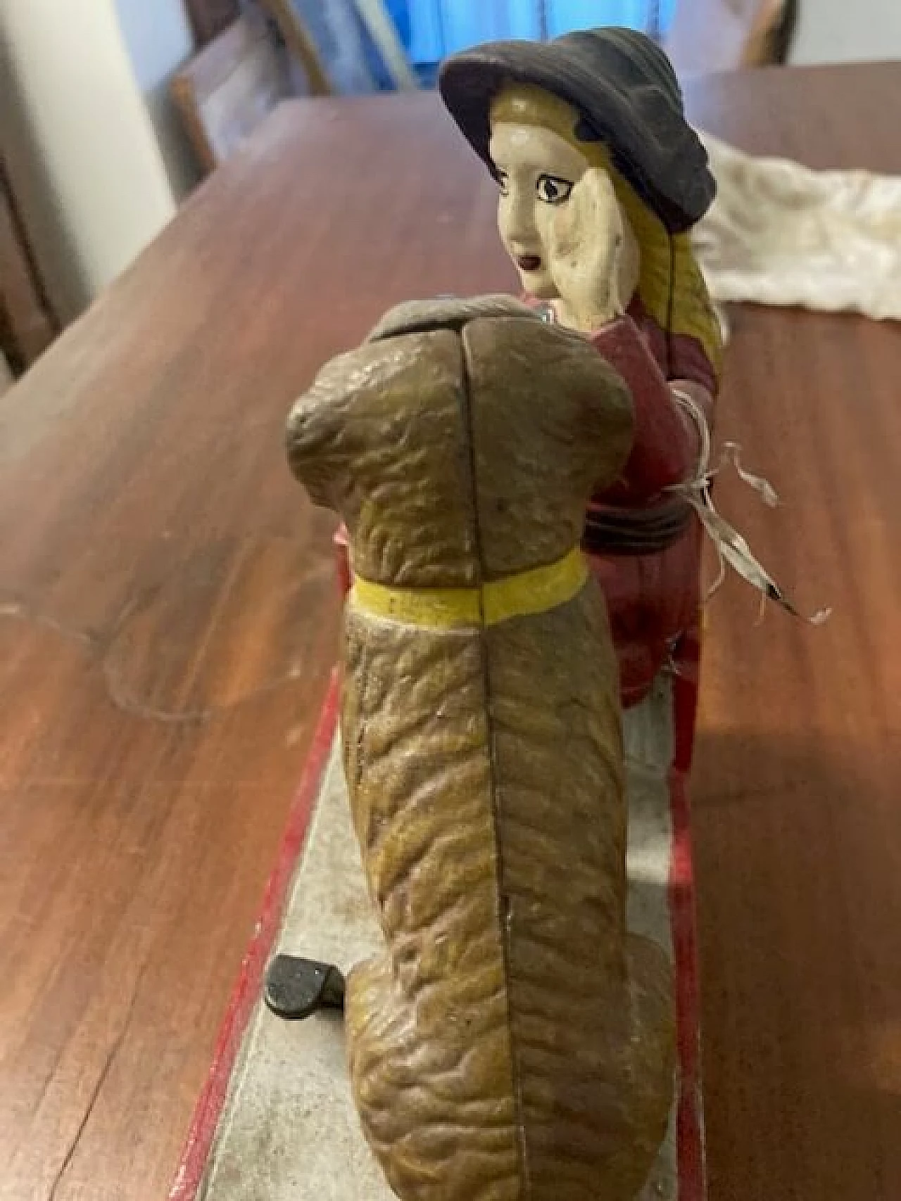 Painted cast iron piggy bank with mechanism, early 20th century 4