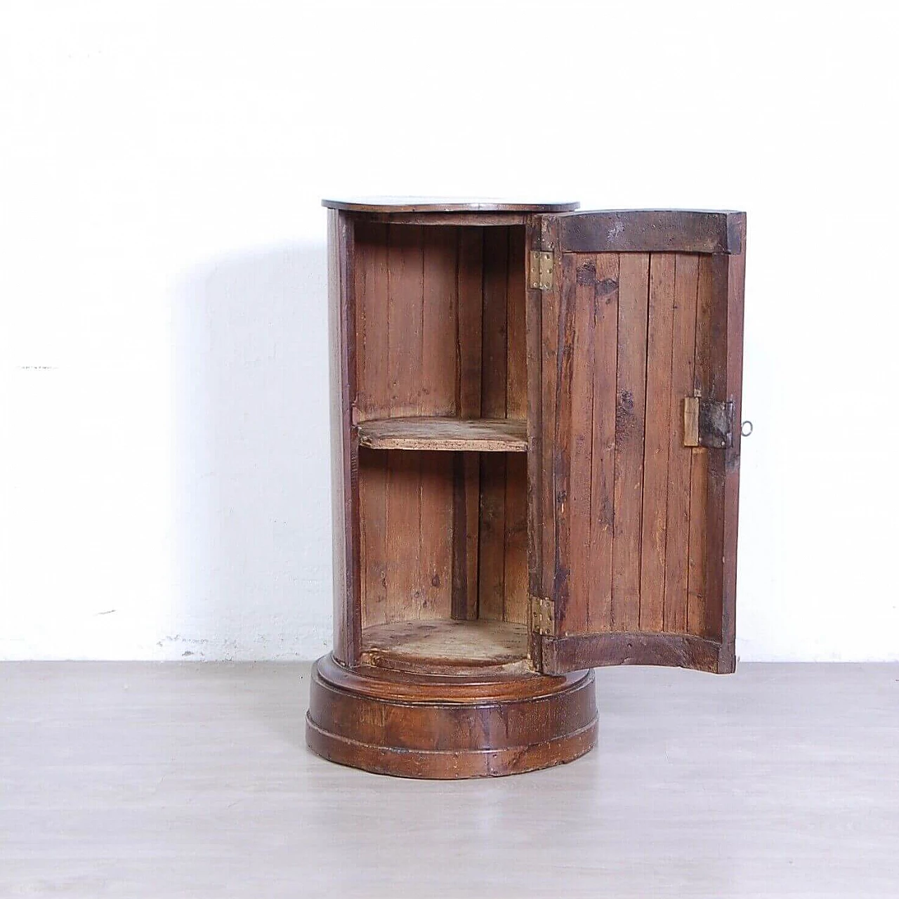 Empire wood column bedside table, second half of the 19th century 12