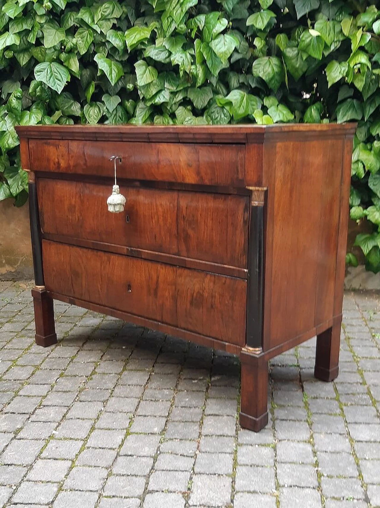 Modena Empire walnut paneled commode, early 19th century 2