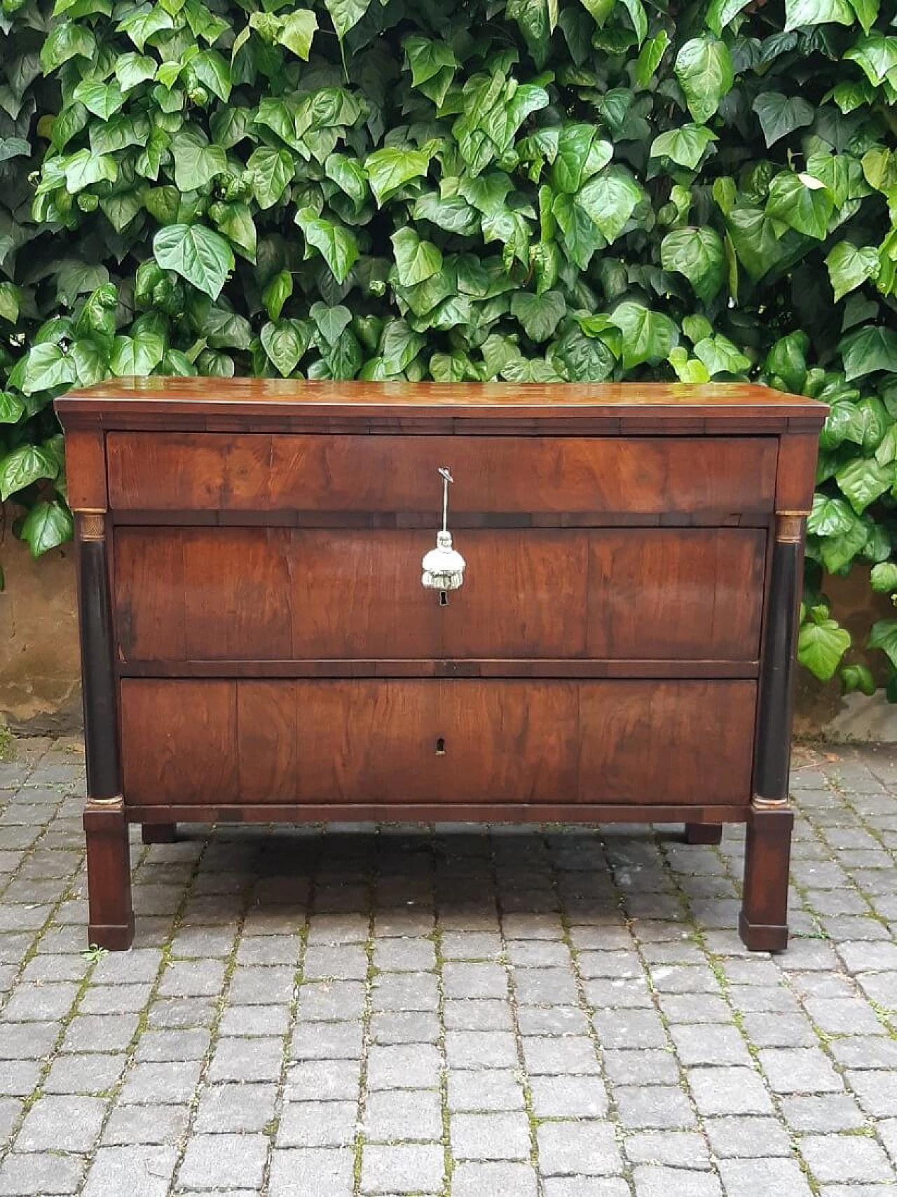 Modena Empire walnut paneled commode, early 19th century 10