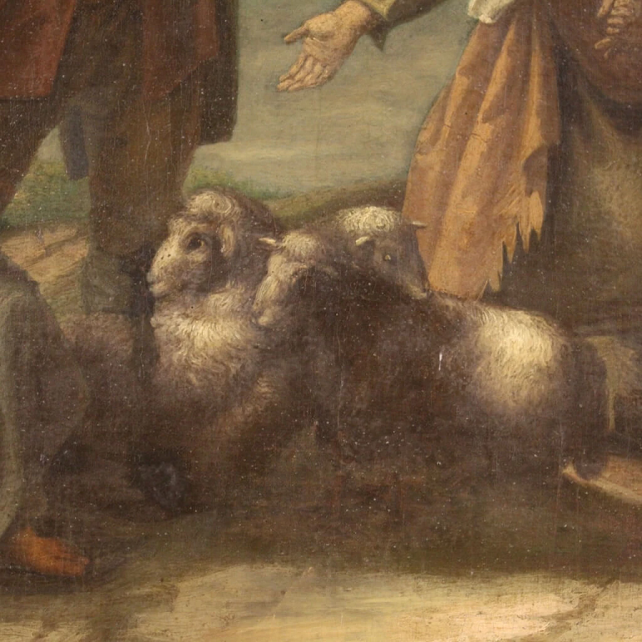 Scena popolare di genere, dipinto a olio su tela, seconda metà del '700 10