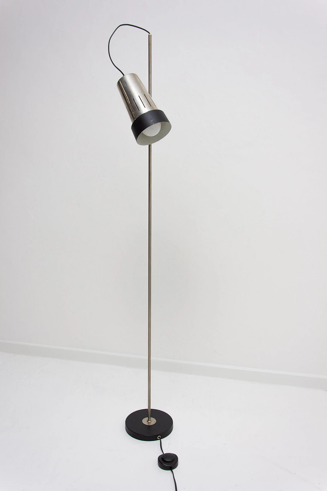 Lampada da terra cecoslovacca in metallo cromato, anni '60 16